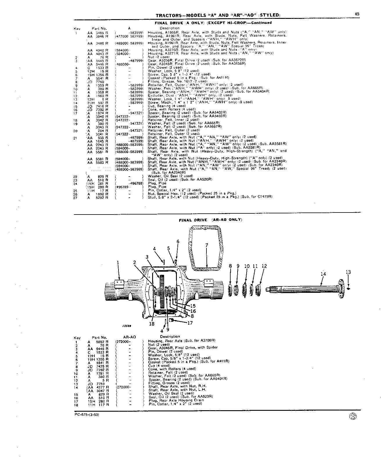 Differential (Except Hi-Crop) (Continued)