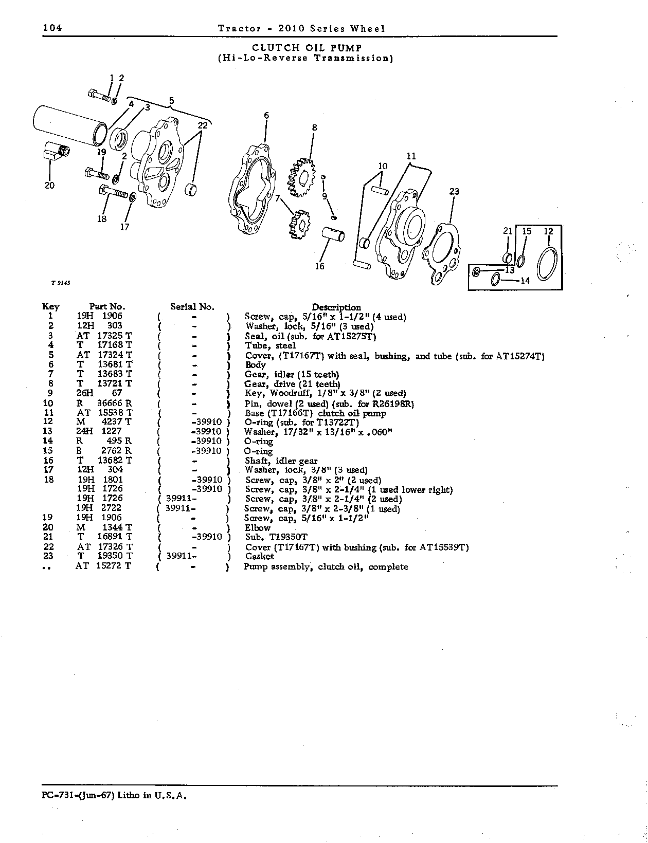 Clutch oil pump