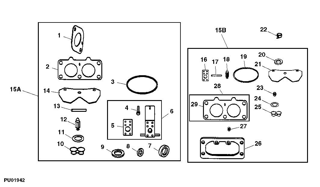 Carburetor Repair Kit (Carburetor Marked 699709)