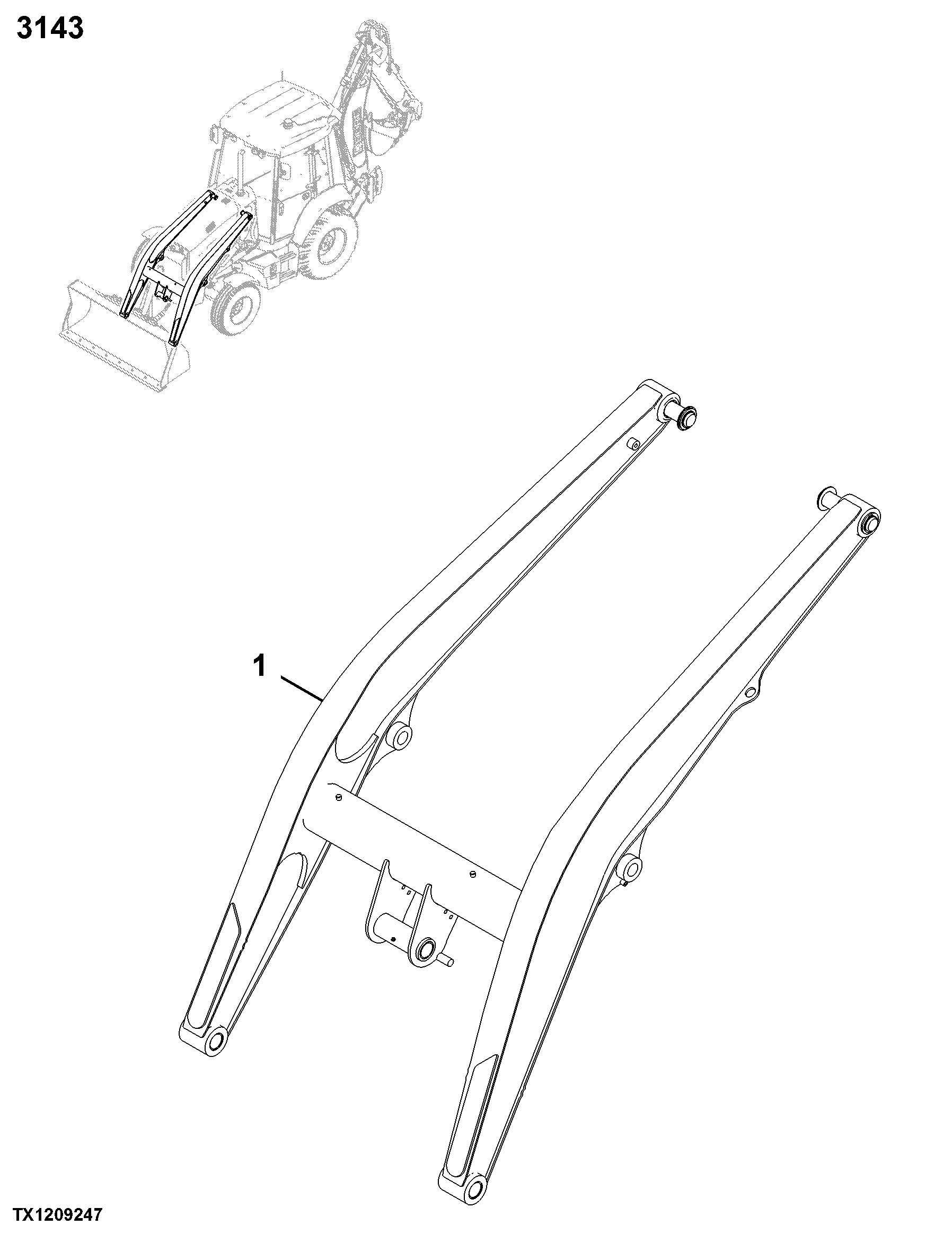 3143 Moveable Frame (Lift Arm, Etc)