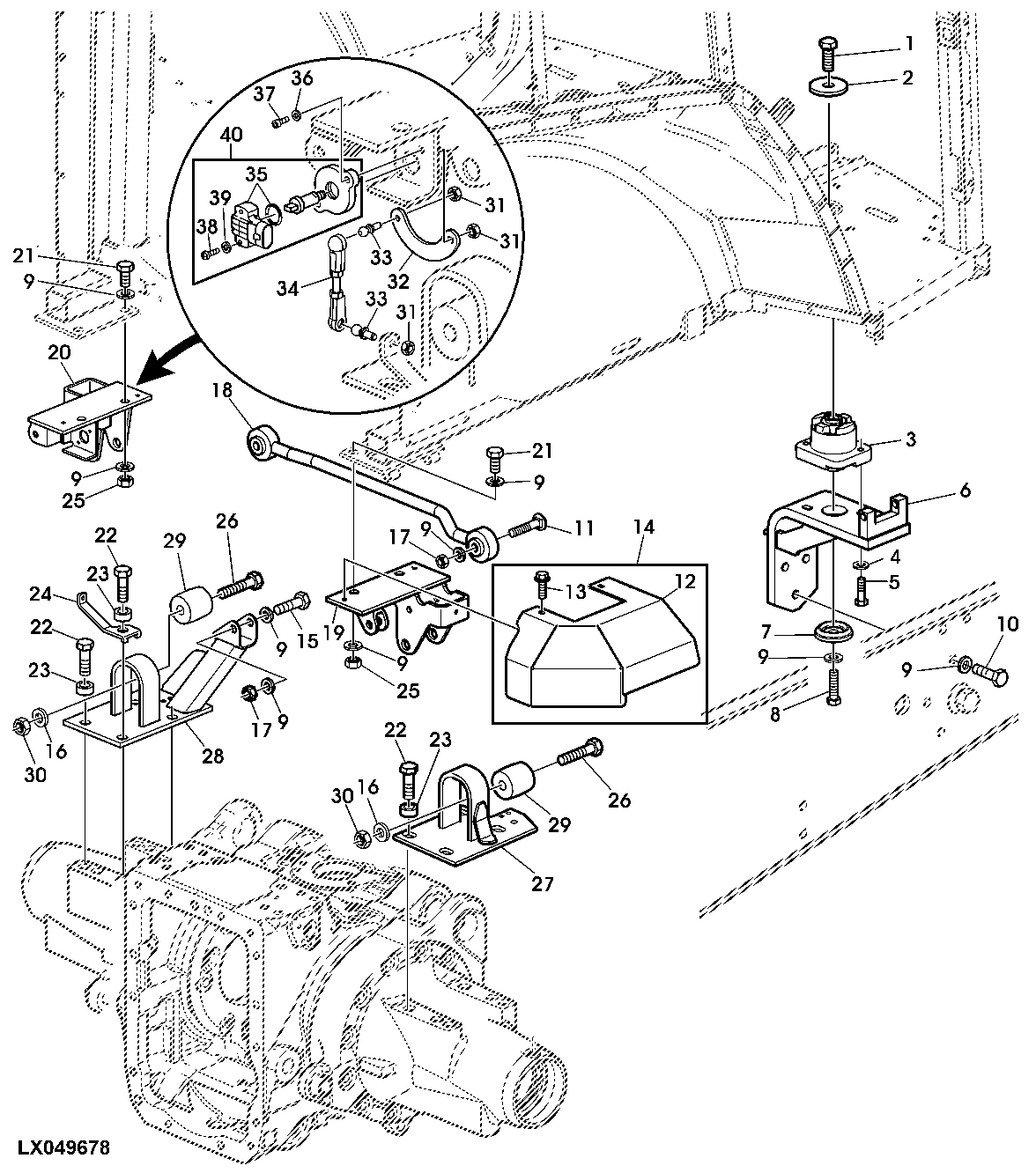 SUSPENSION FOR CAB (FOR HYDRAULIC CAB SUSPENSION - HCS)