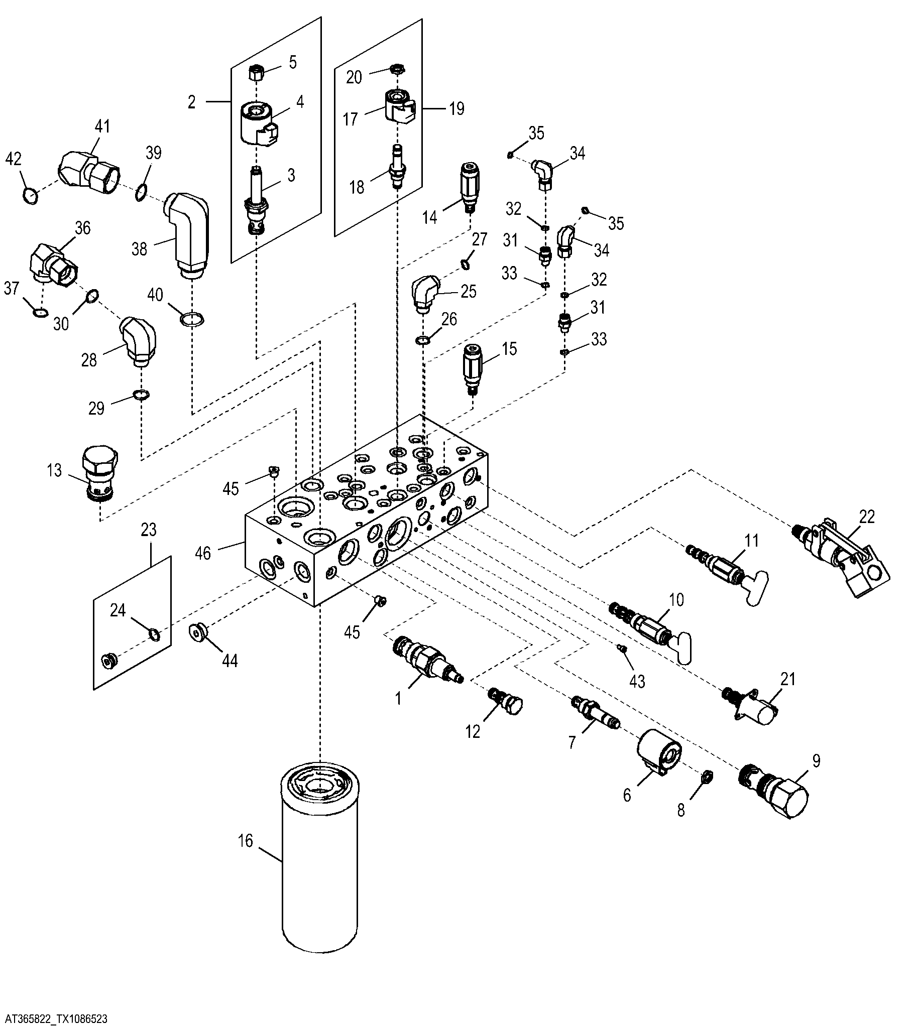 Hydrostatic Integrated Control Valve (Front And Left)