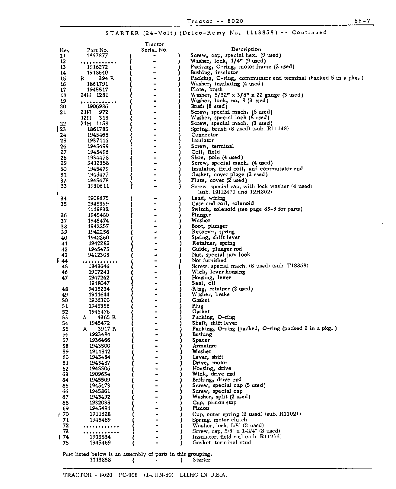 Section 85-Electrical System (Continued)
