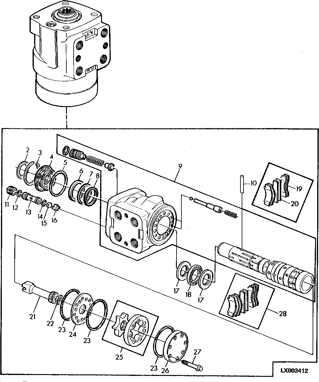 HYDROSTATIC STEERING UNIT WITH TWO STEERING CYLINDERS