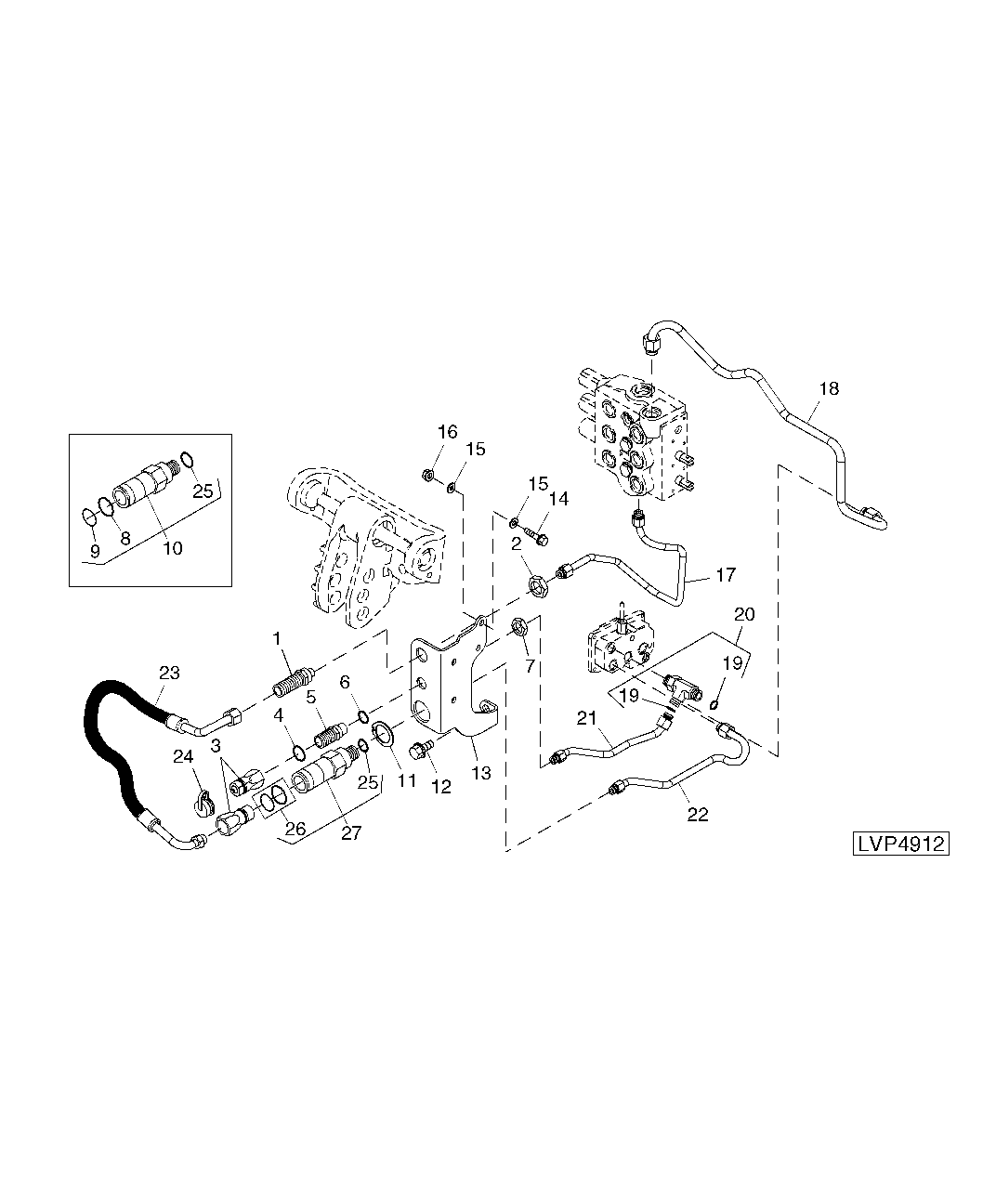 POWER BEYOND QUICK COUPLER KIT (WITH REAR SCV)