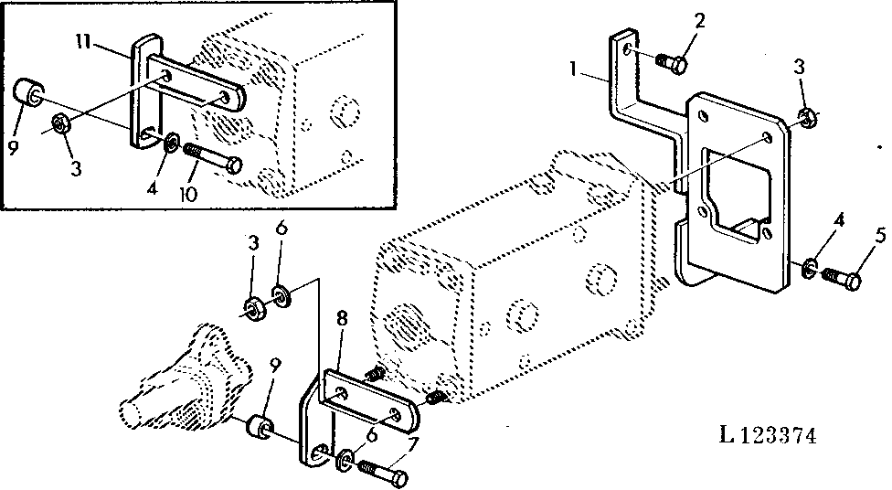 BRACKET FOR SELECTIVE CONTROL VALVES (POPPET TYPE)