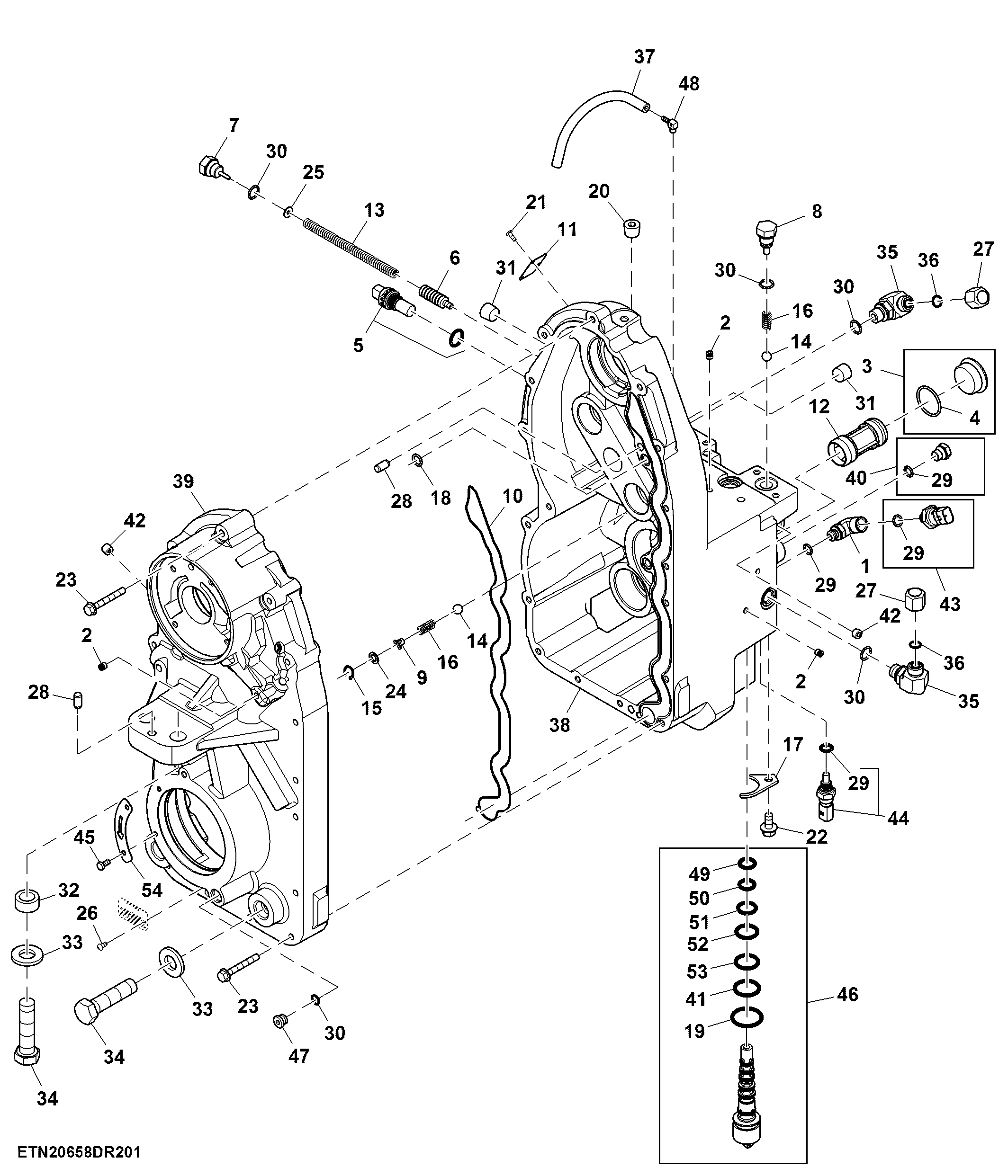 Housing, Front PTO, Type 1, Counter Clockwise