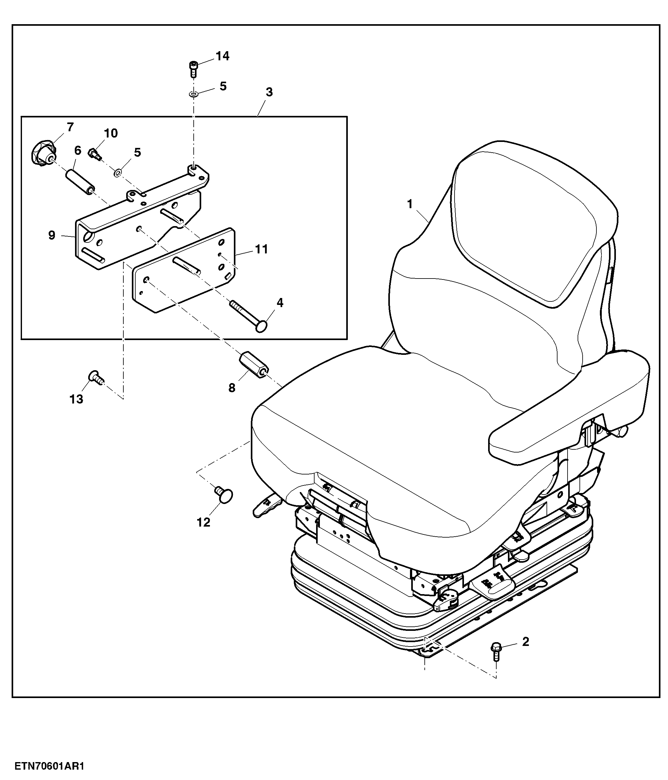 Seat, CommandARM™, Air Suspended, MSG95AL / 741