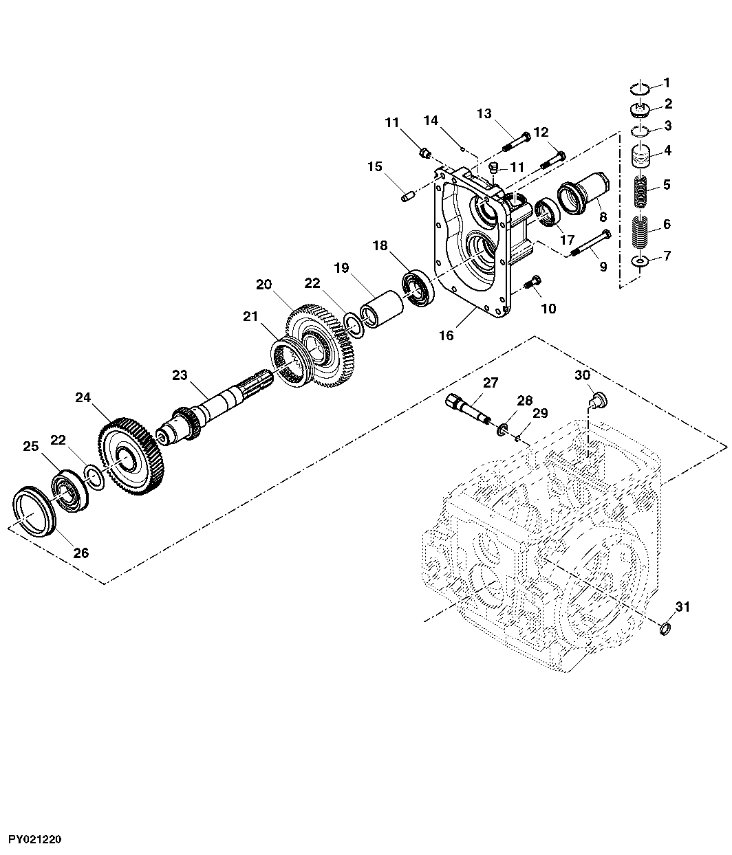 Output Shaft, PTO-ISC Models, 540-540E/540-1000 r/min