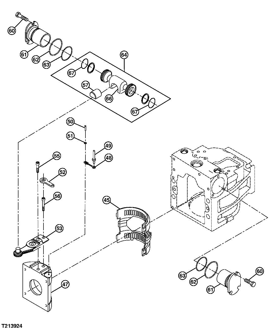 Hydrostatic Pump Swash Plate and Side Cover Assembly