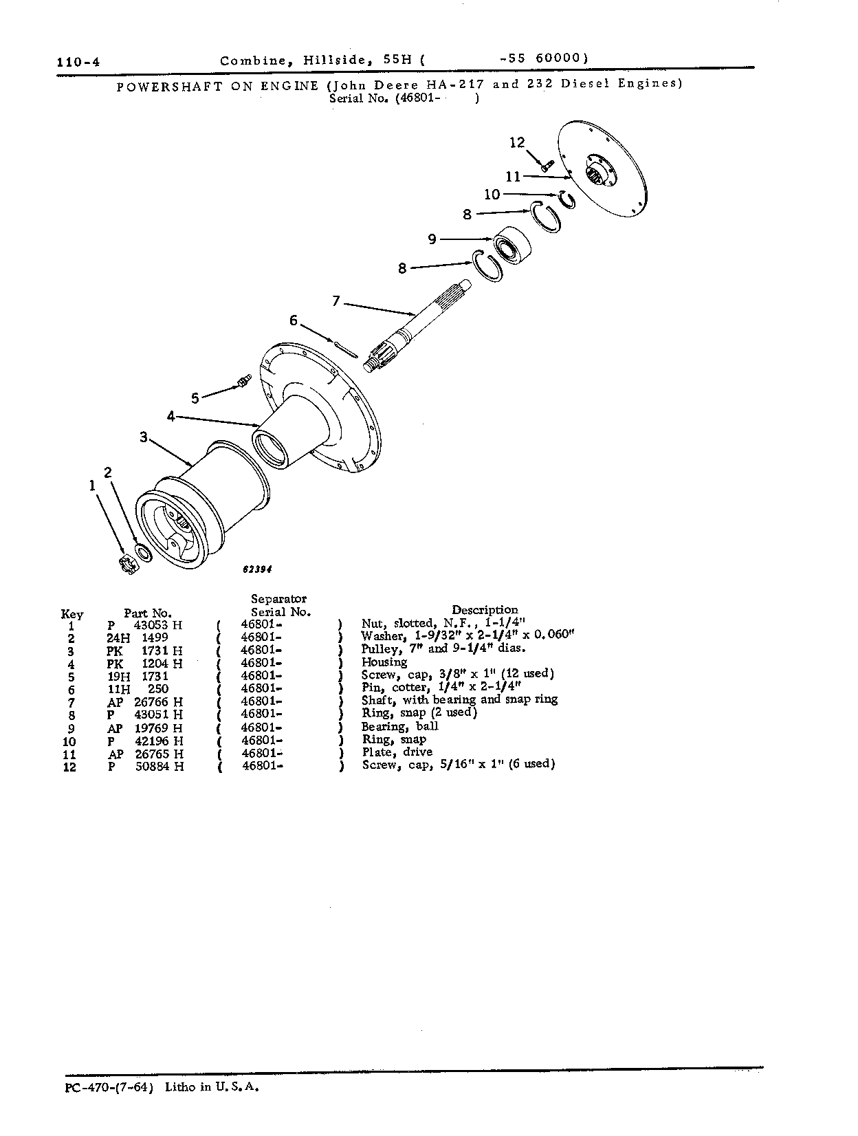 Engine powershaft (Continued)