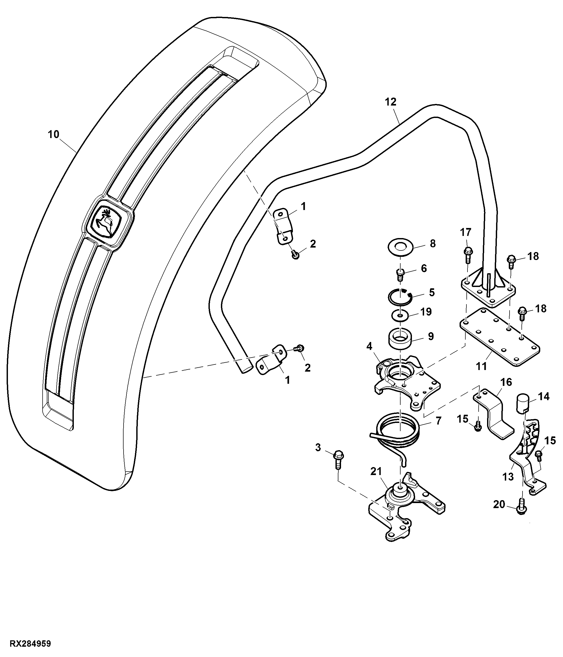 Front Fender, Group 42/43 Tires, LH ( - 010000)