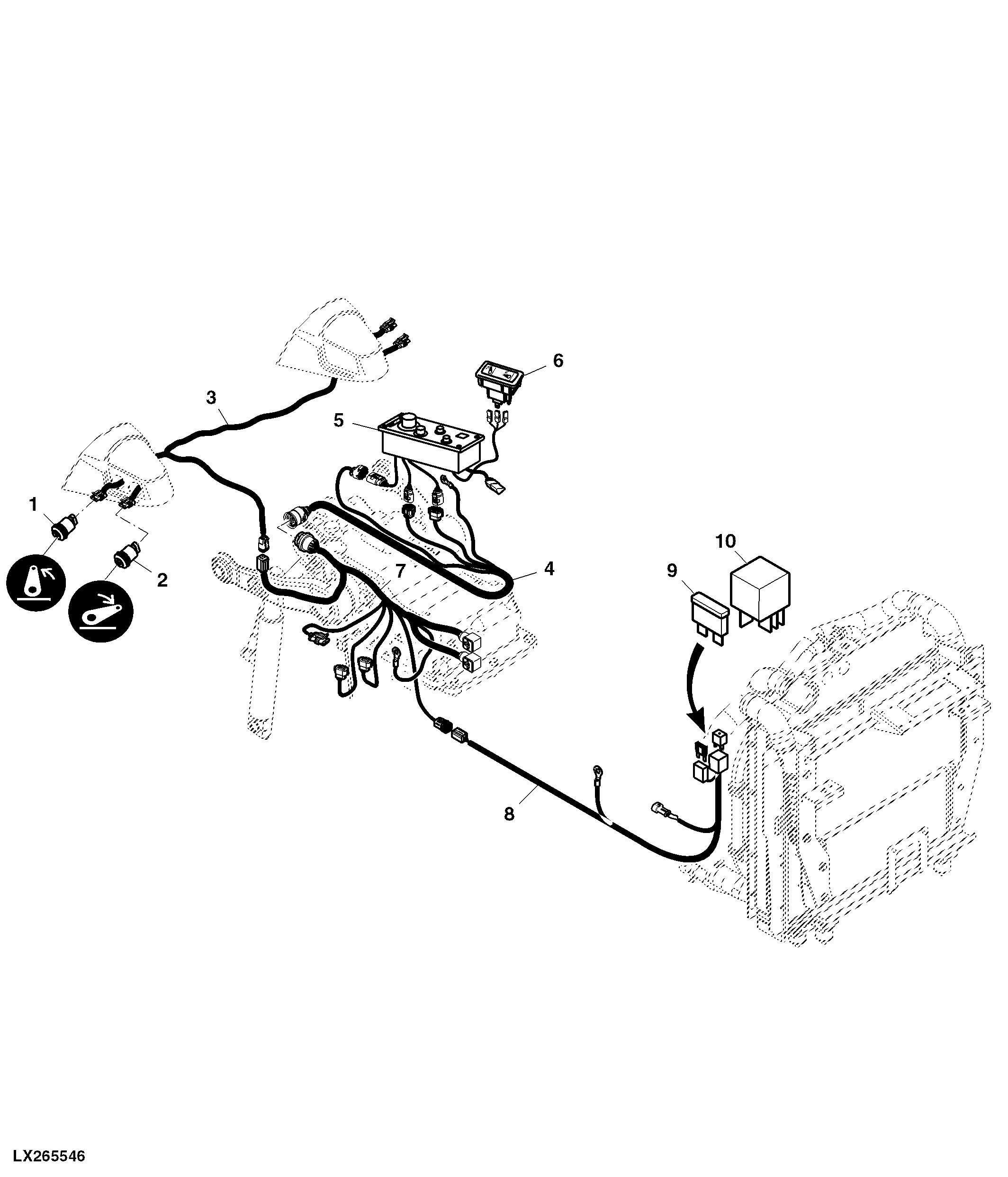 Wiring Harness, Electro-Hydraulic Control Blocks