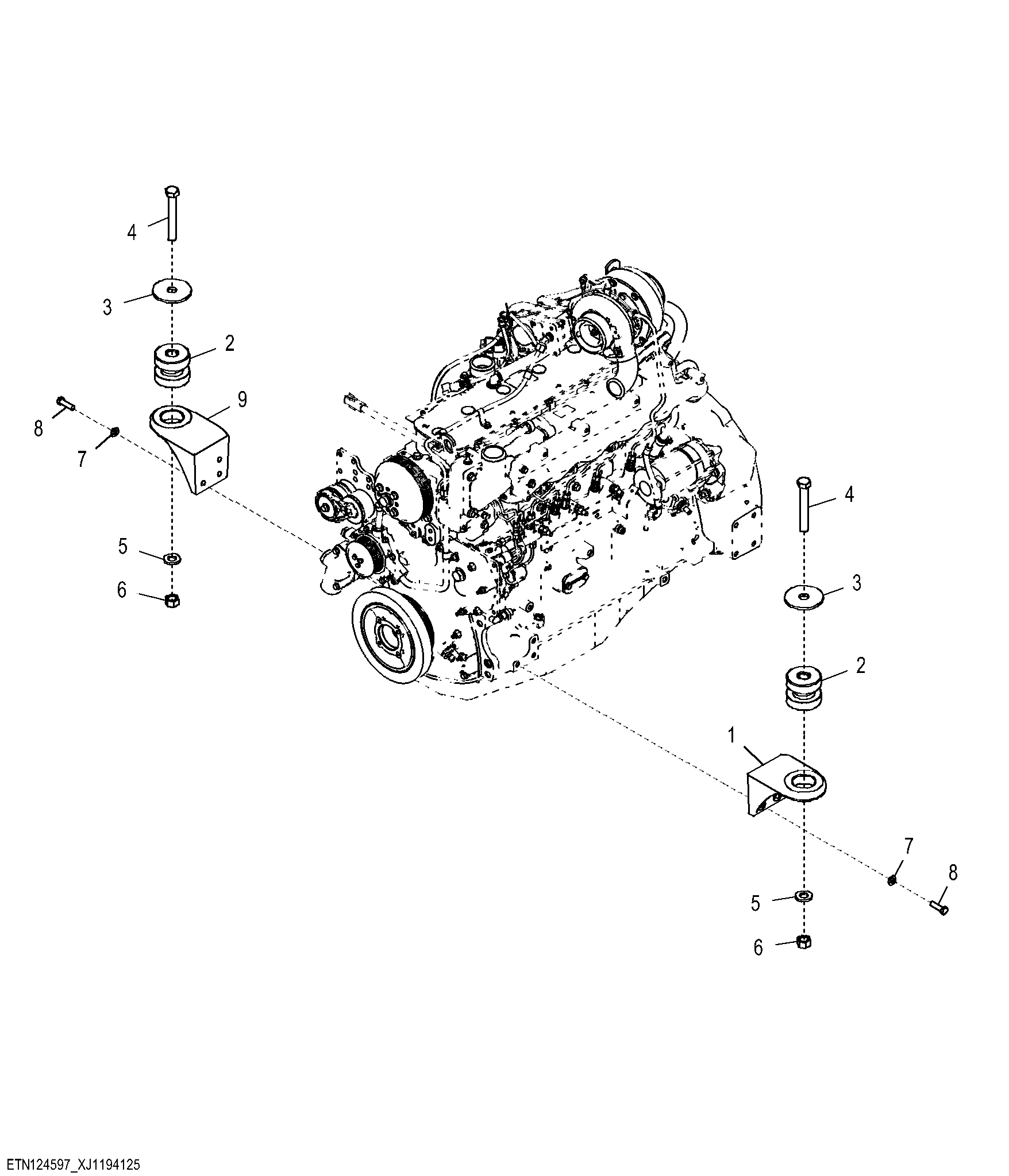 Engine Mounting (Engine 6068HYN03-RE572256 )