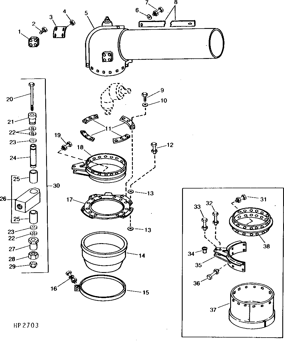 HORIZONTAL UNLOADING AUGER SWIVEL ( - 620800)