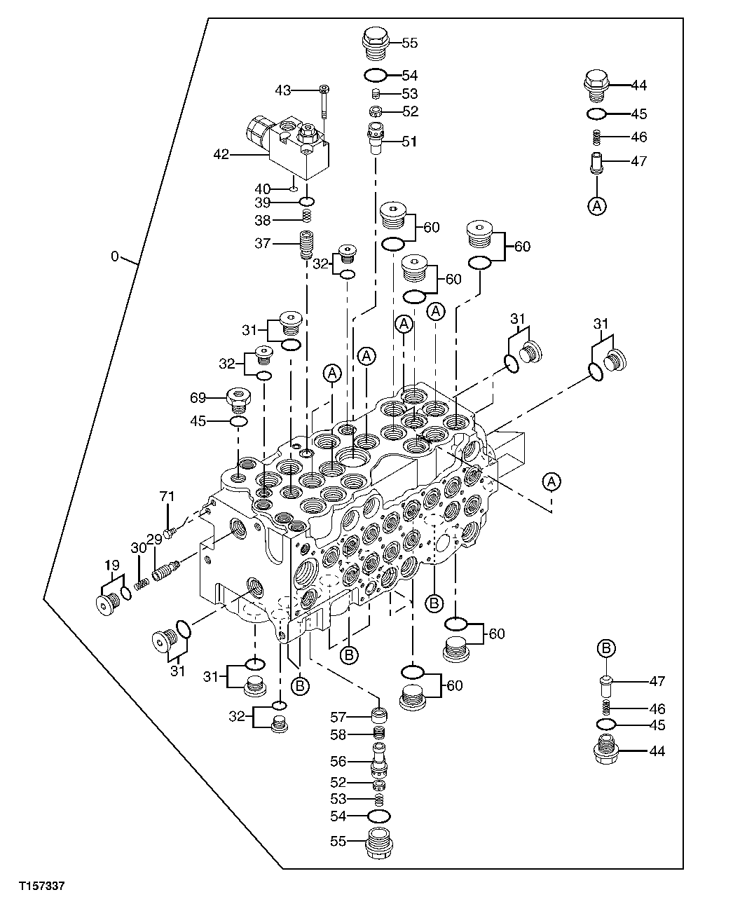 CONTROL VALVE (SPRINGS, POPPETS AND PLUGS) (OFFSET BOOM)