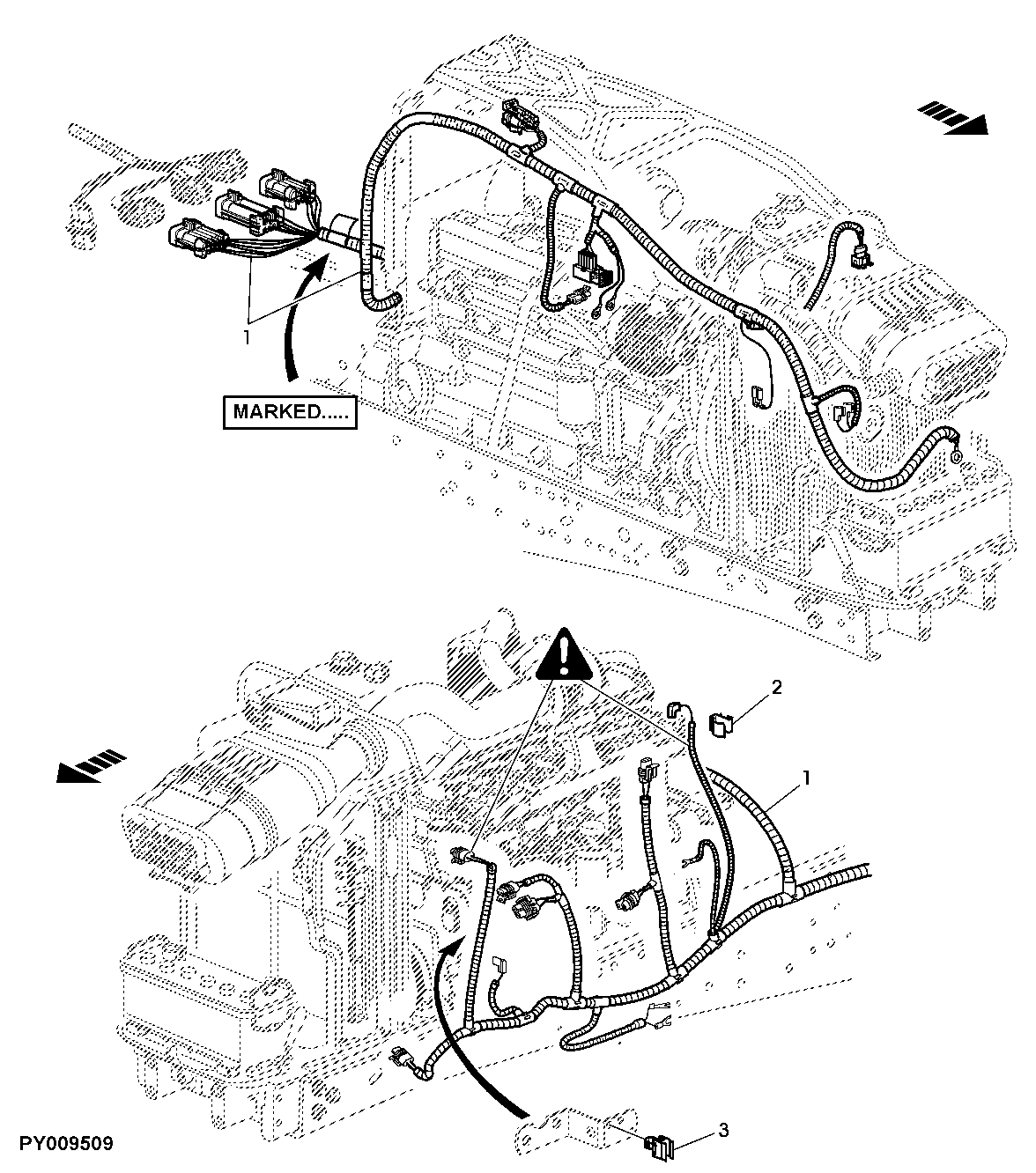 ENGINE WIRING HARNESS, WITH STAGE II ENGINE TO 97/68/EC