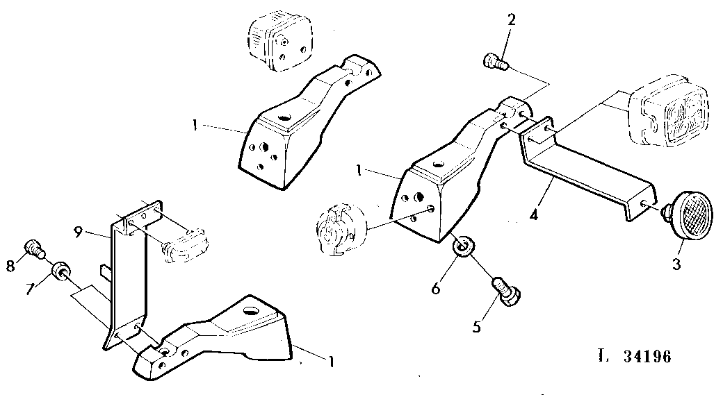 REFLECTORS/BRACKETS (WITH SHELL-TYPE FENDERS)