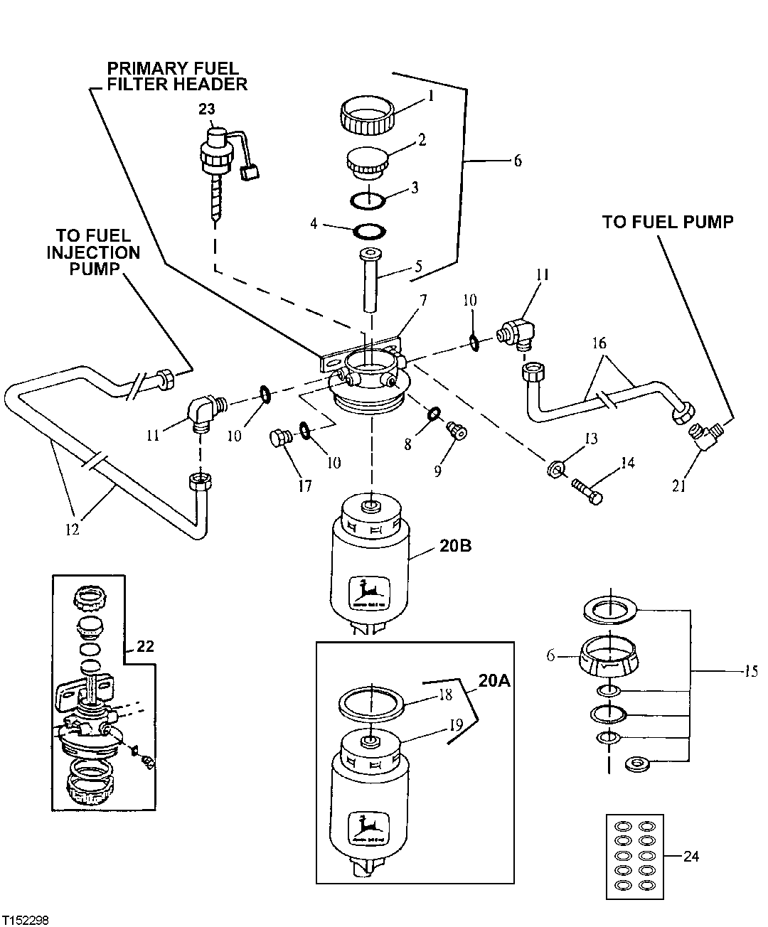 FINAL FUEL FILTER AND FUEL LINES (469373 - 704568)
