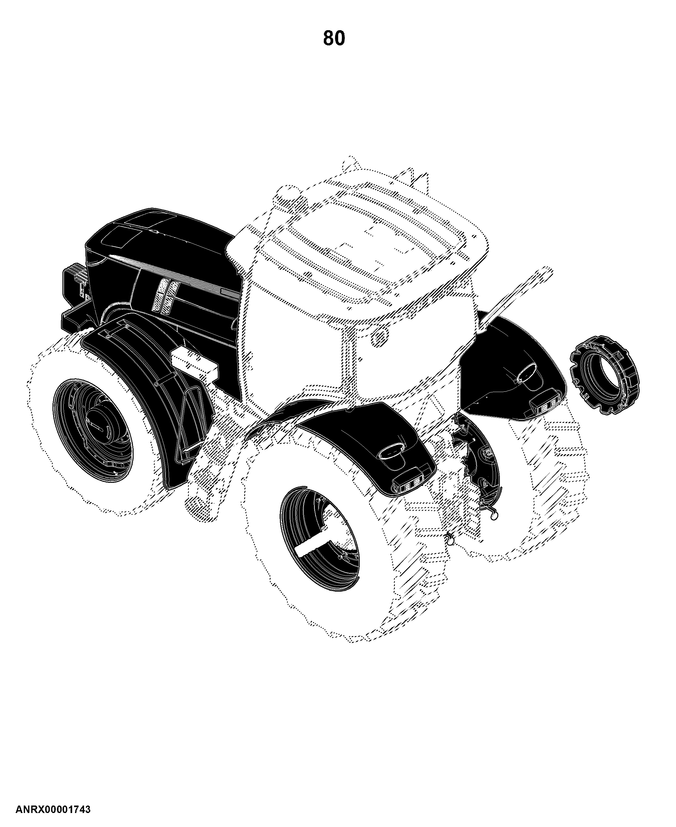 8345R Tractor (S.N. 090001-170000)(Worldwide Edition)