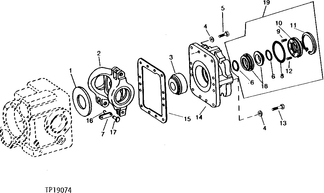 Hydraulic Pump Swashplate And Front Cover (Standard Speed)