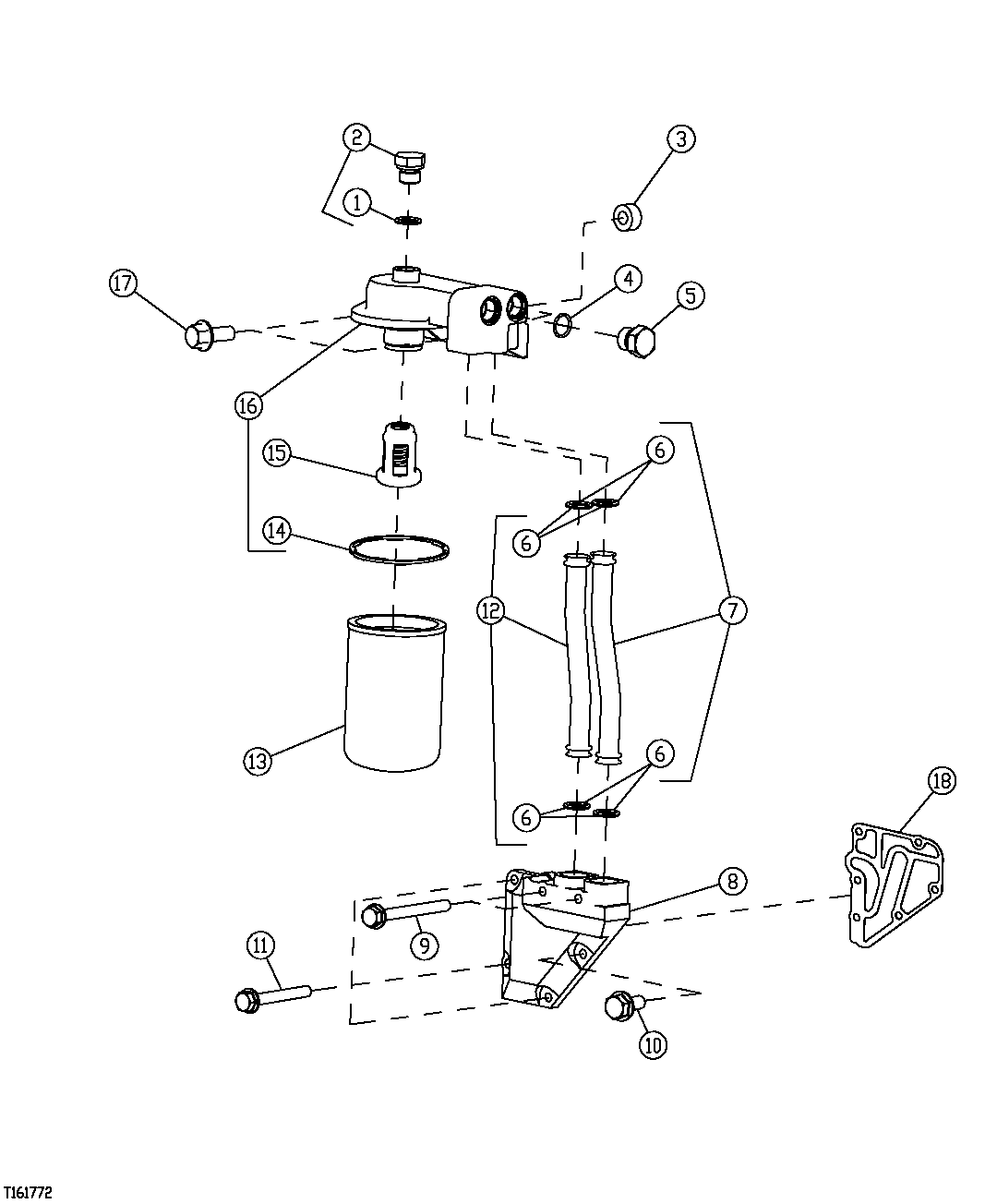 Engine Oil Filter And Filter Head (650H) (924718 - )