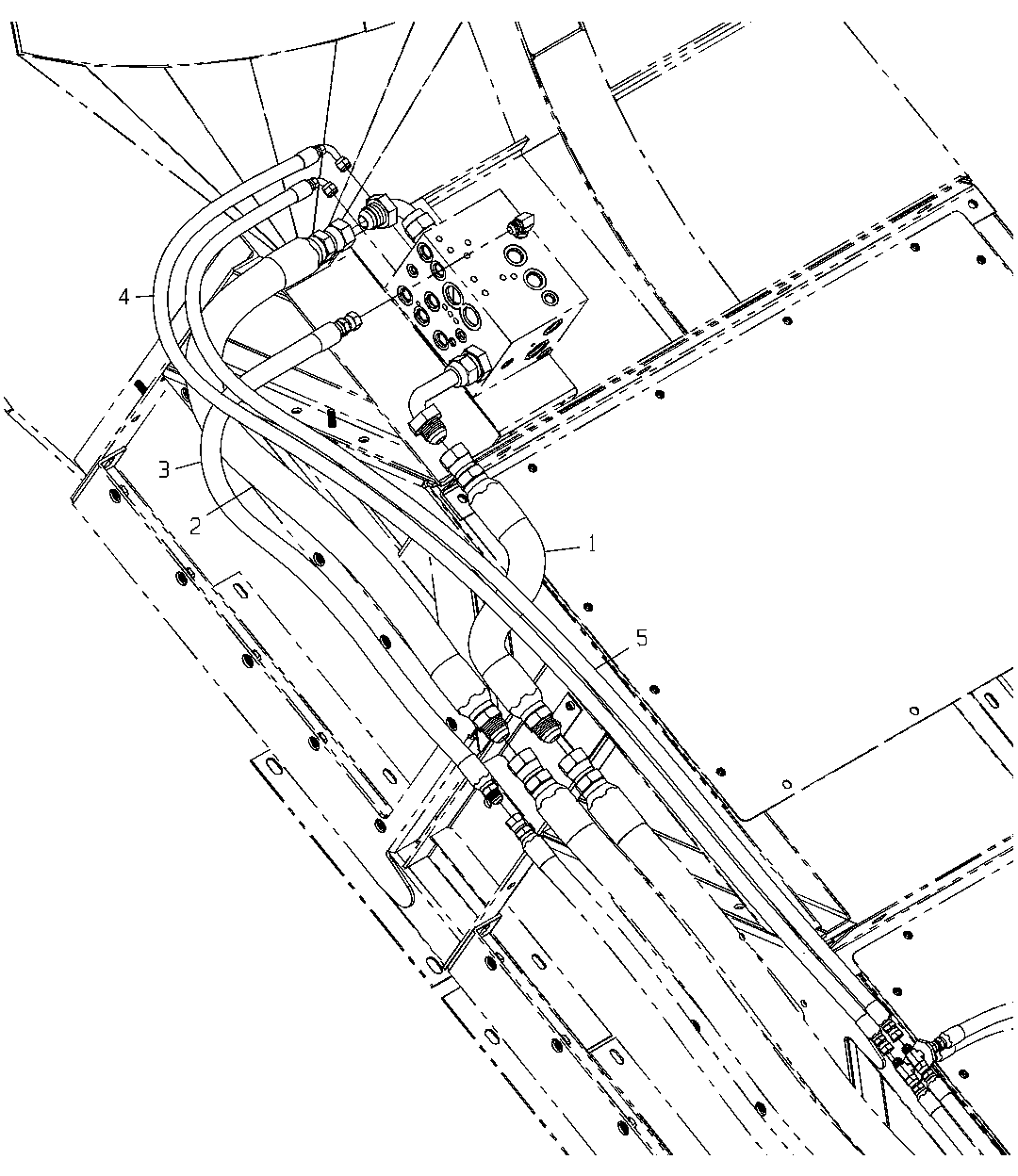 LINES GP, ELEVATOR, EXTENSION, FRAME TO VALVE (OPTION 6510)