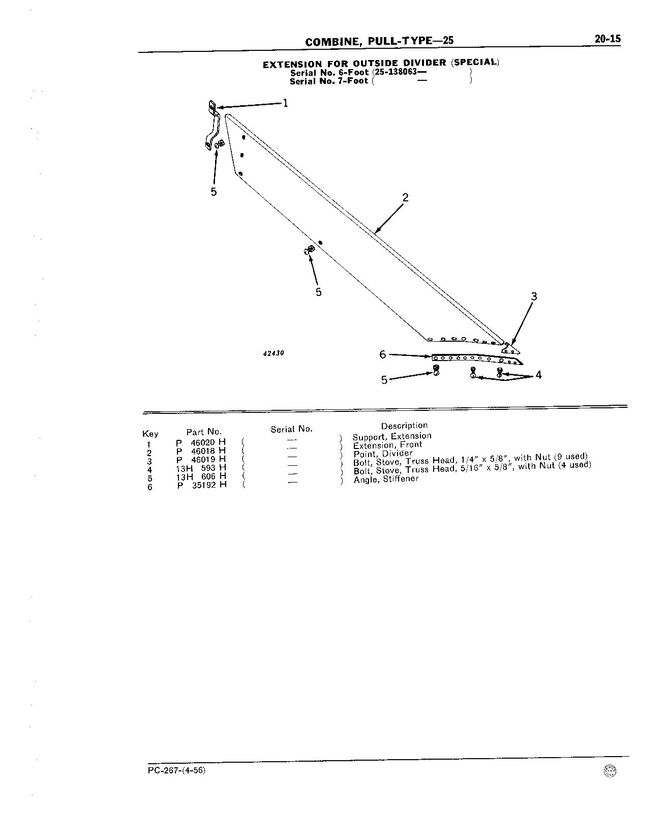 Extension for Outside Divider, 6-Foot Platform (Special) (Continued)