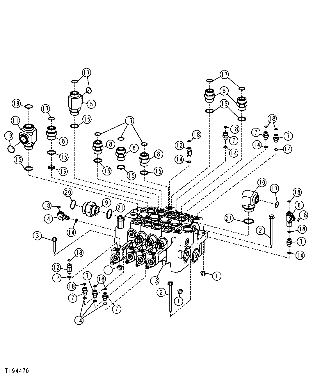 Four Spool Loader Control Valve ( - 595139)