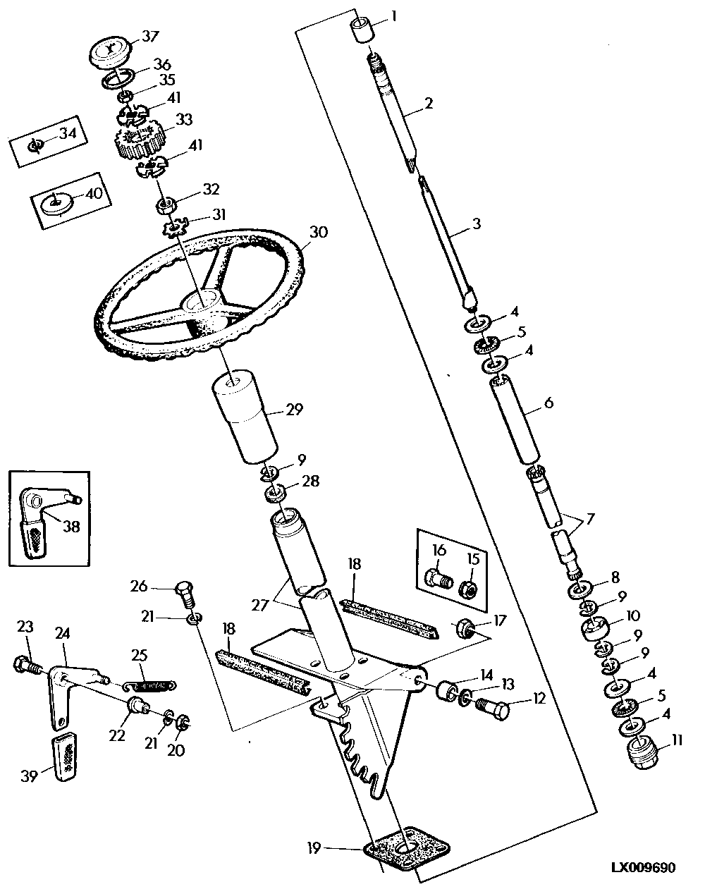 HYDROST. STEERING-STEERING COLUMN W/CENTER SHIFT (SG2 CAB)