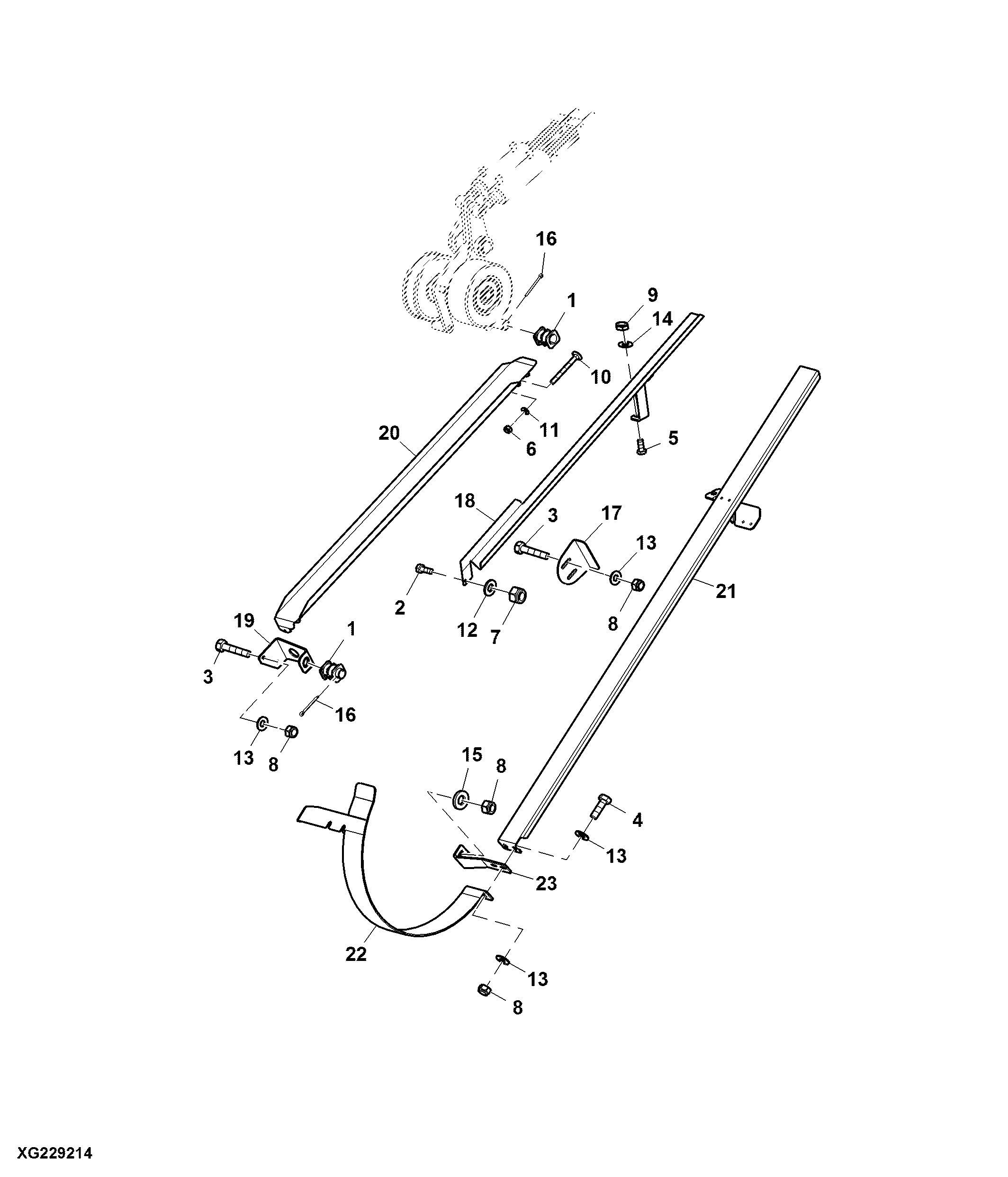 Supports, Threshing Mechanism and Unloading Engage