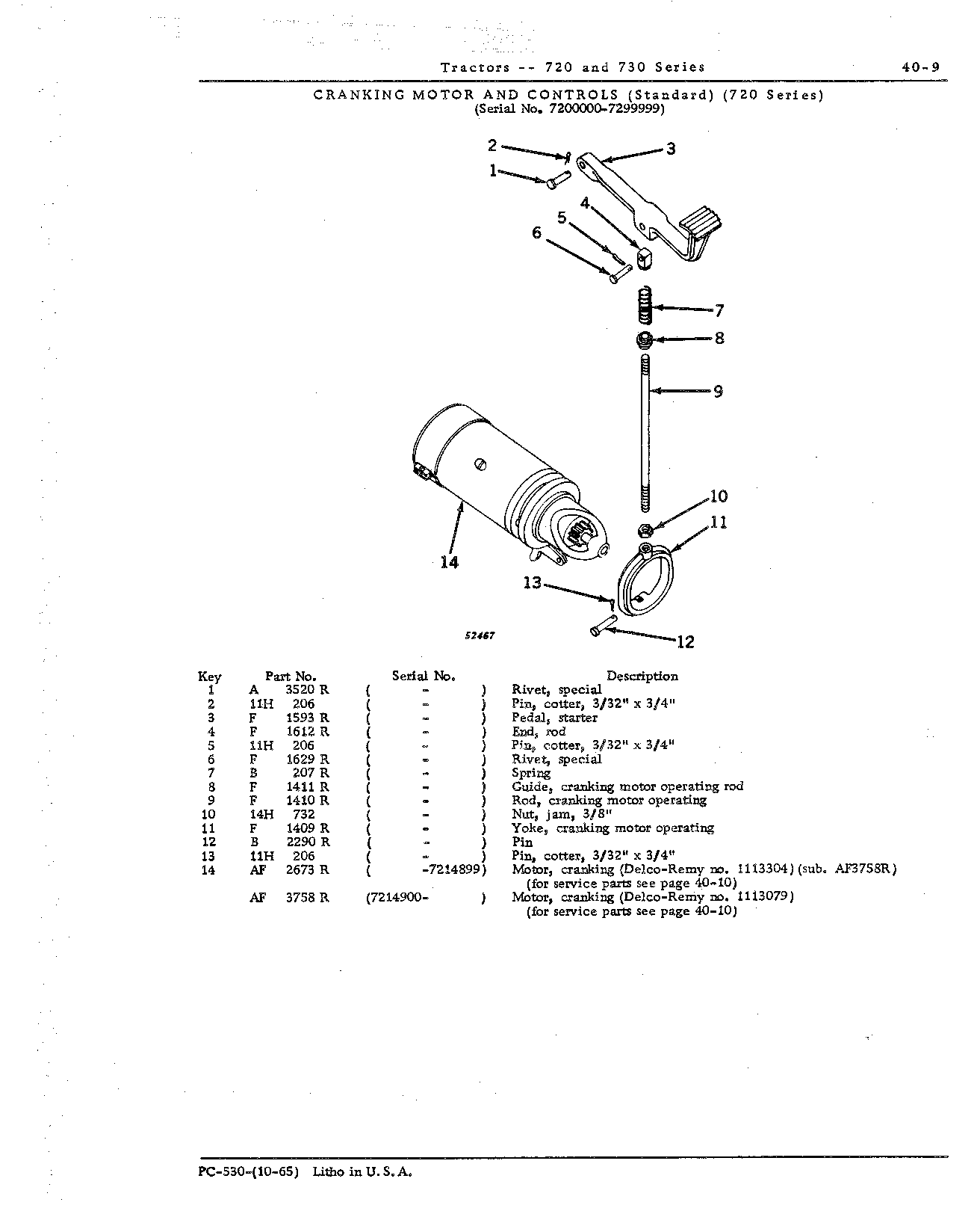 Control, cranking motor (Continued)
