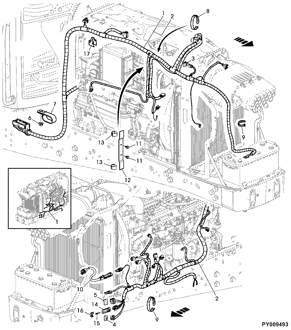 ENGINE WIRING HARNESS, WITH TWO VALVE ENGINE