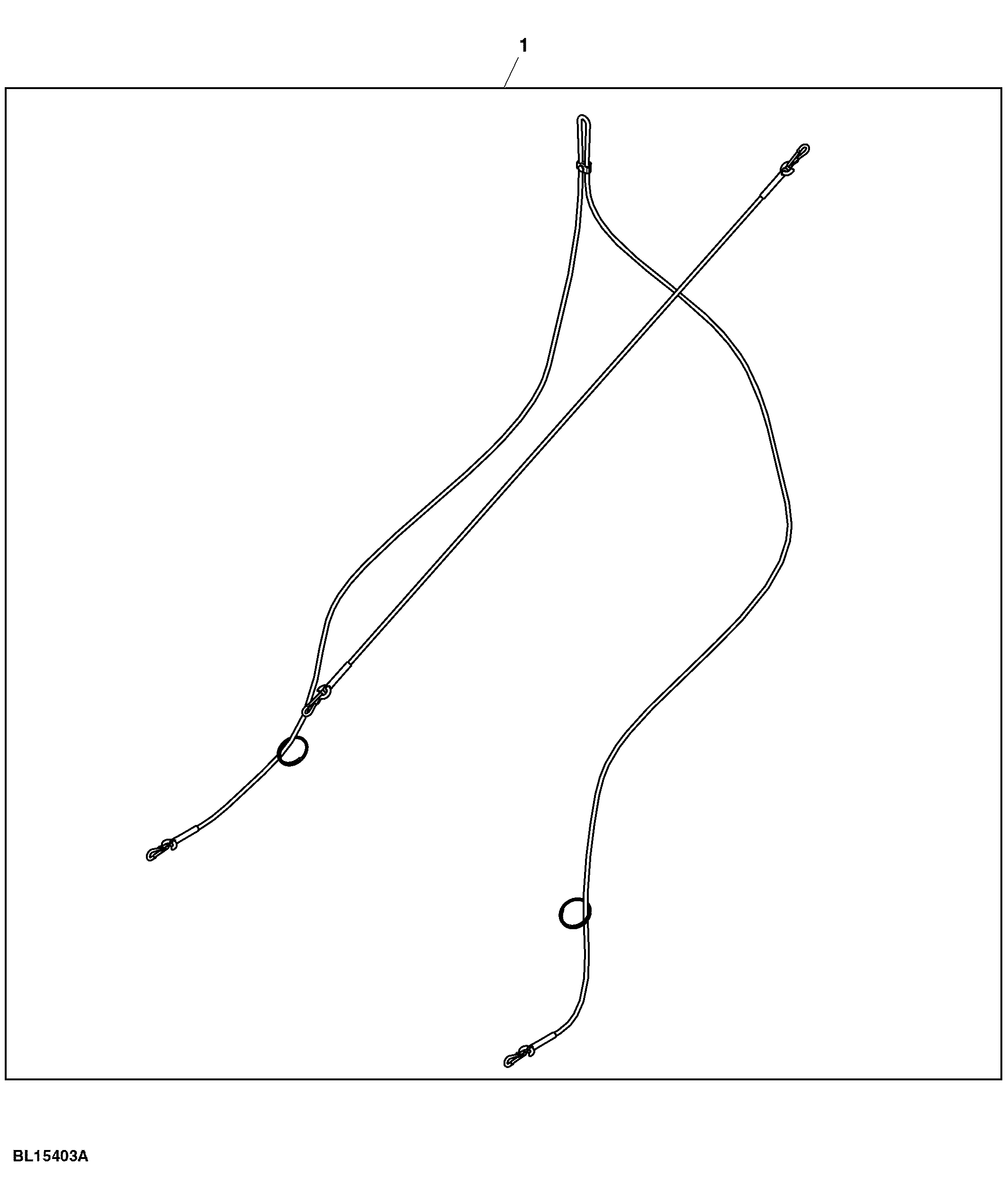 Attachment, Release Cable, Center Link And Draft Link, W/ Hook