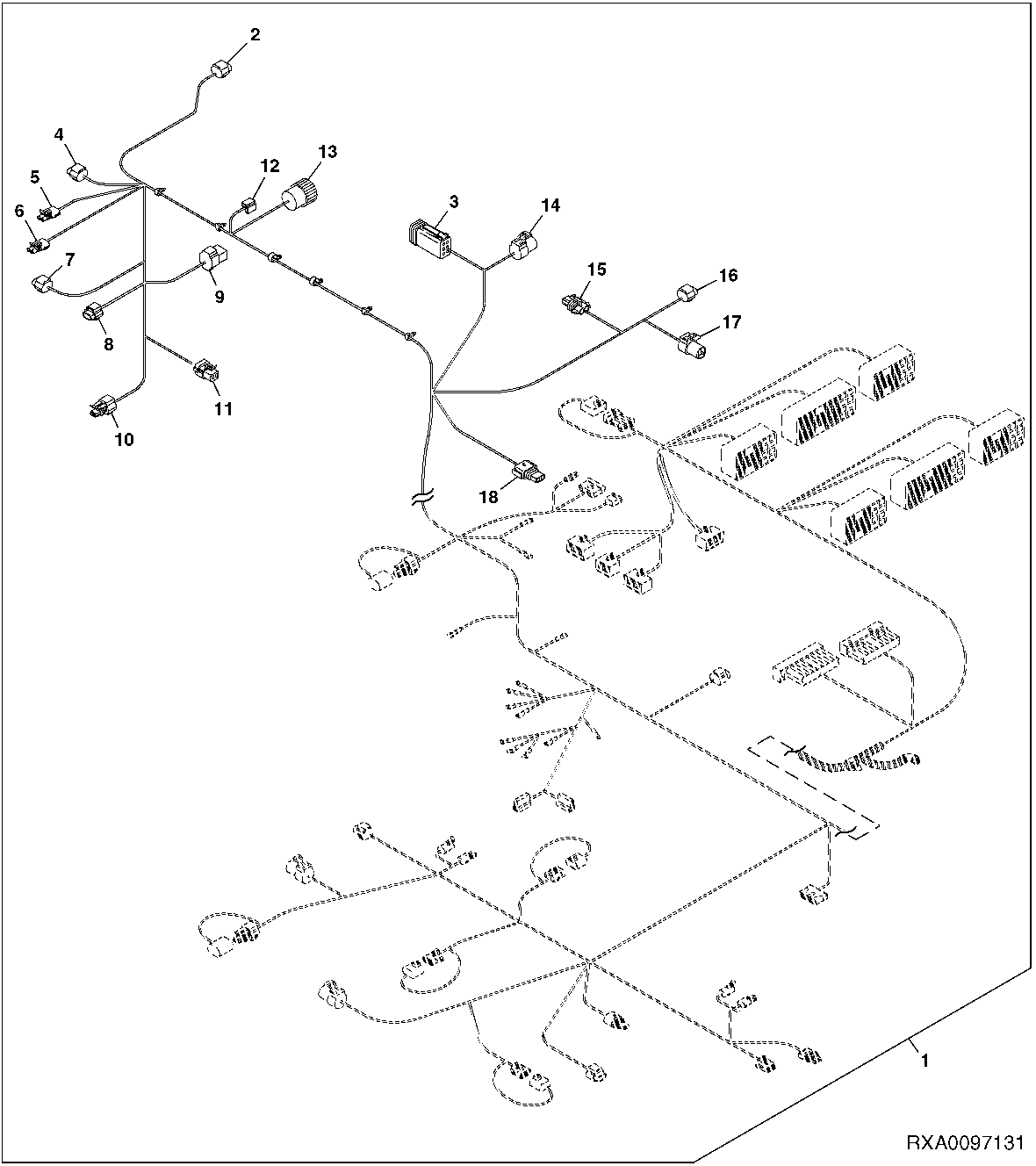 Chassis Wiring Harness Connectors (1/3) (MFWD) (Non-Certified)