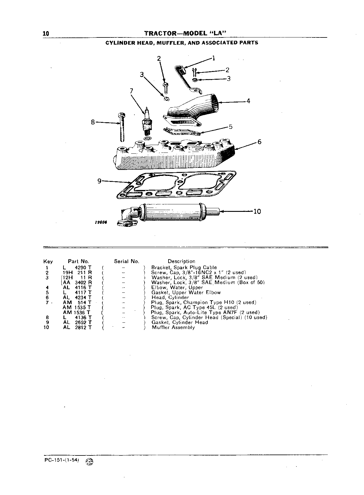 Cylinder Head, Muffler, and Associated Parts