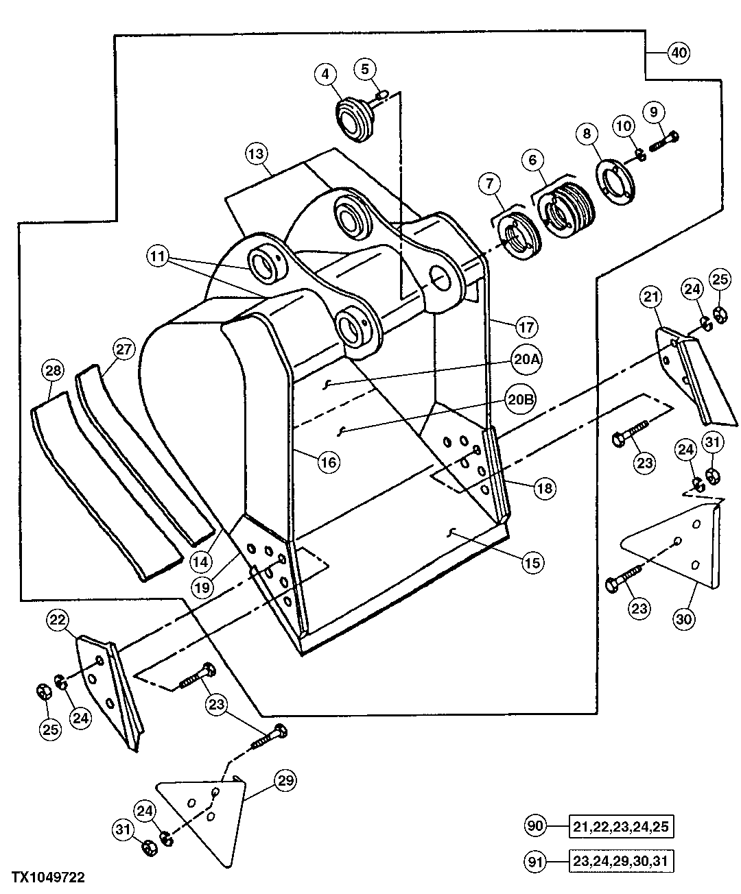 GENERAL PURPOSE BUCKET (ORDER TEETH SEPARATELY)