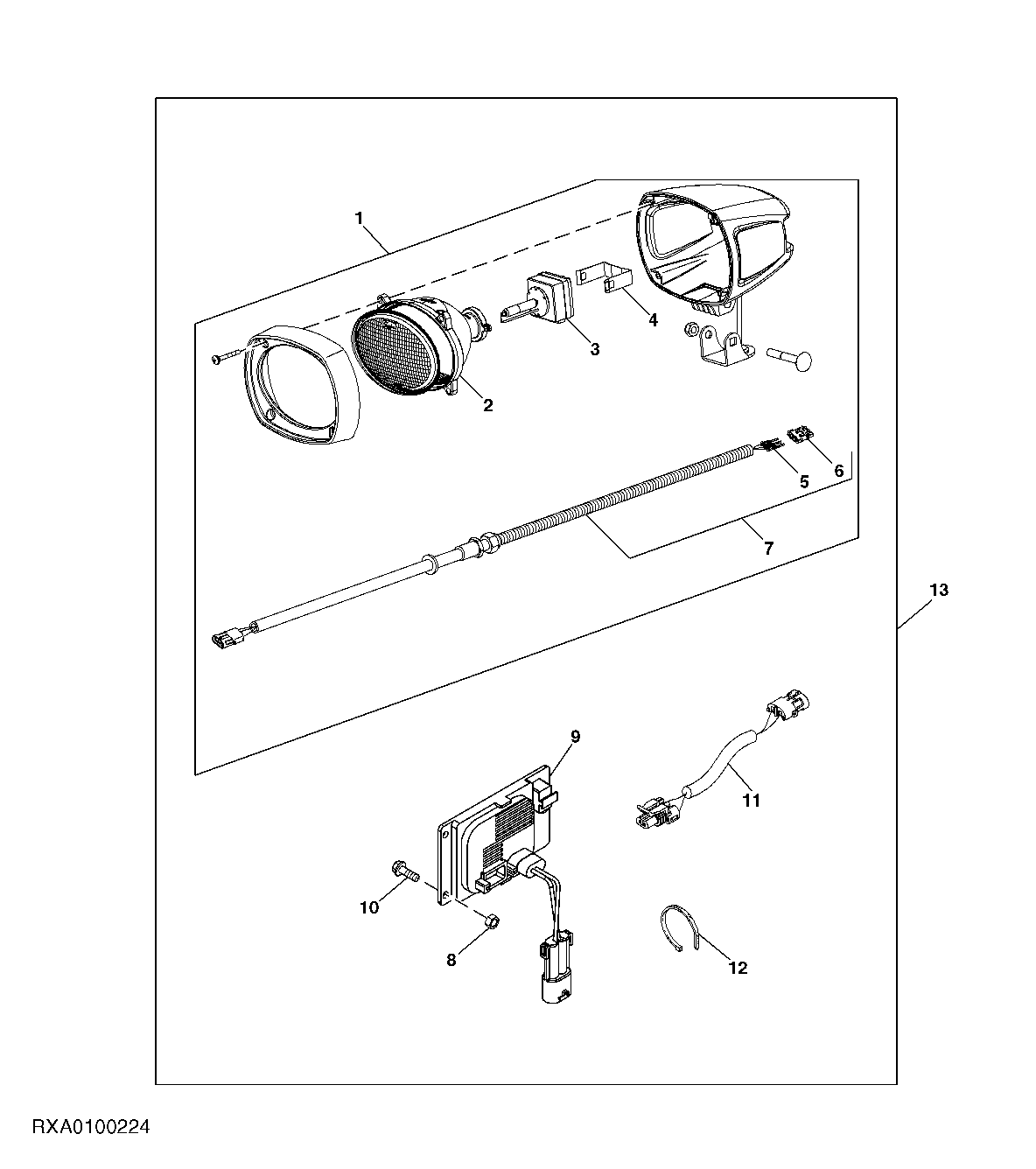 REAR WORK LIGHT (FENDER)(HIGH INTENSITY DISCHARGE)