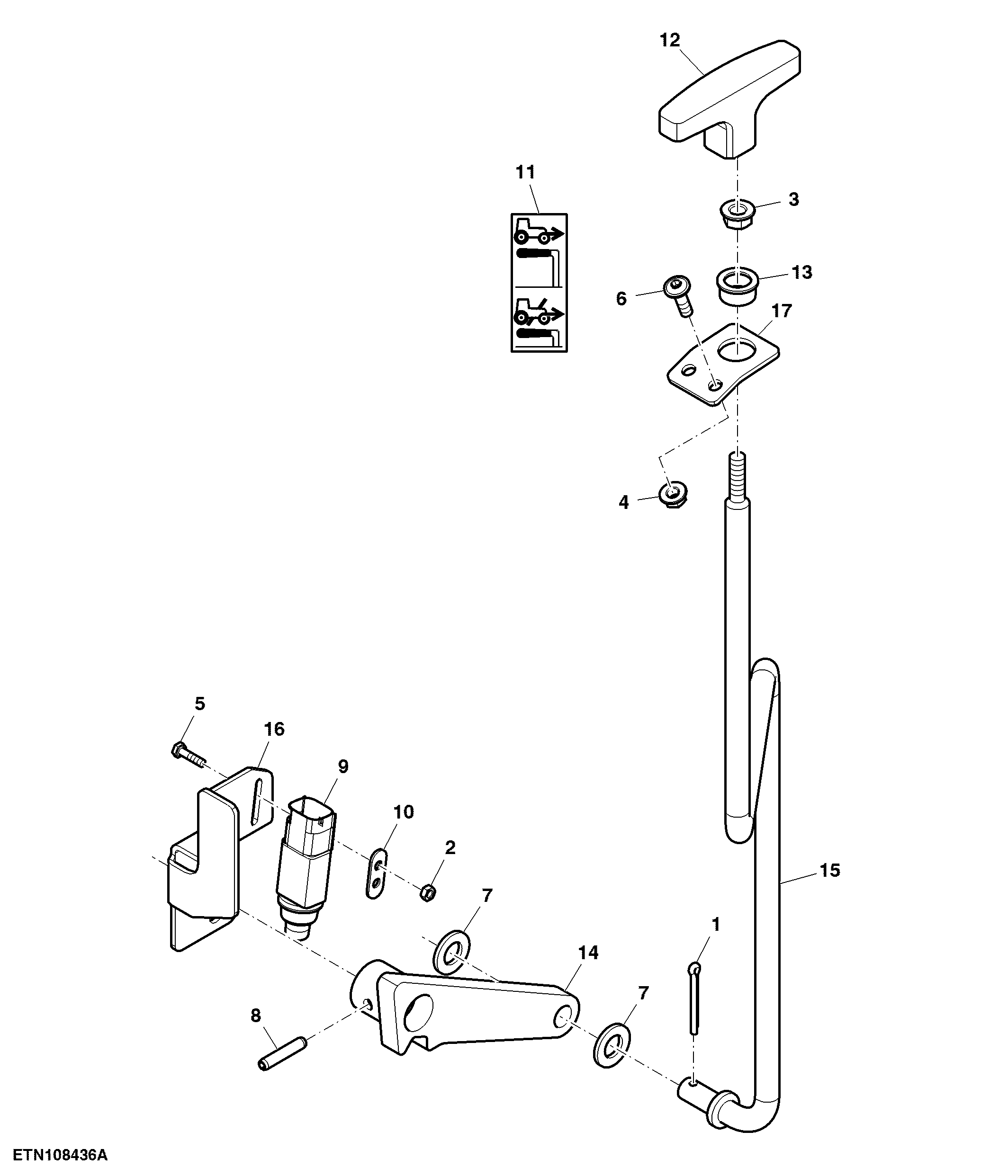 Push/Pull Rod With Open Operator Station, MFWD
