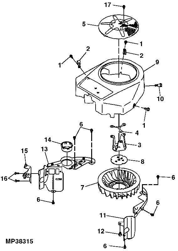 FLYWHEEL SCREEN AND FAN HOUSING (040001 - )