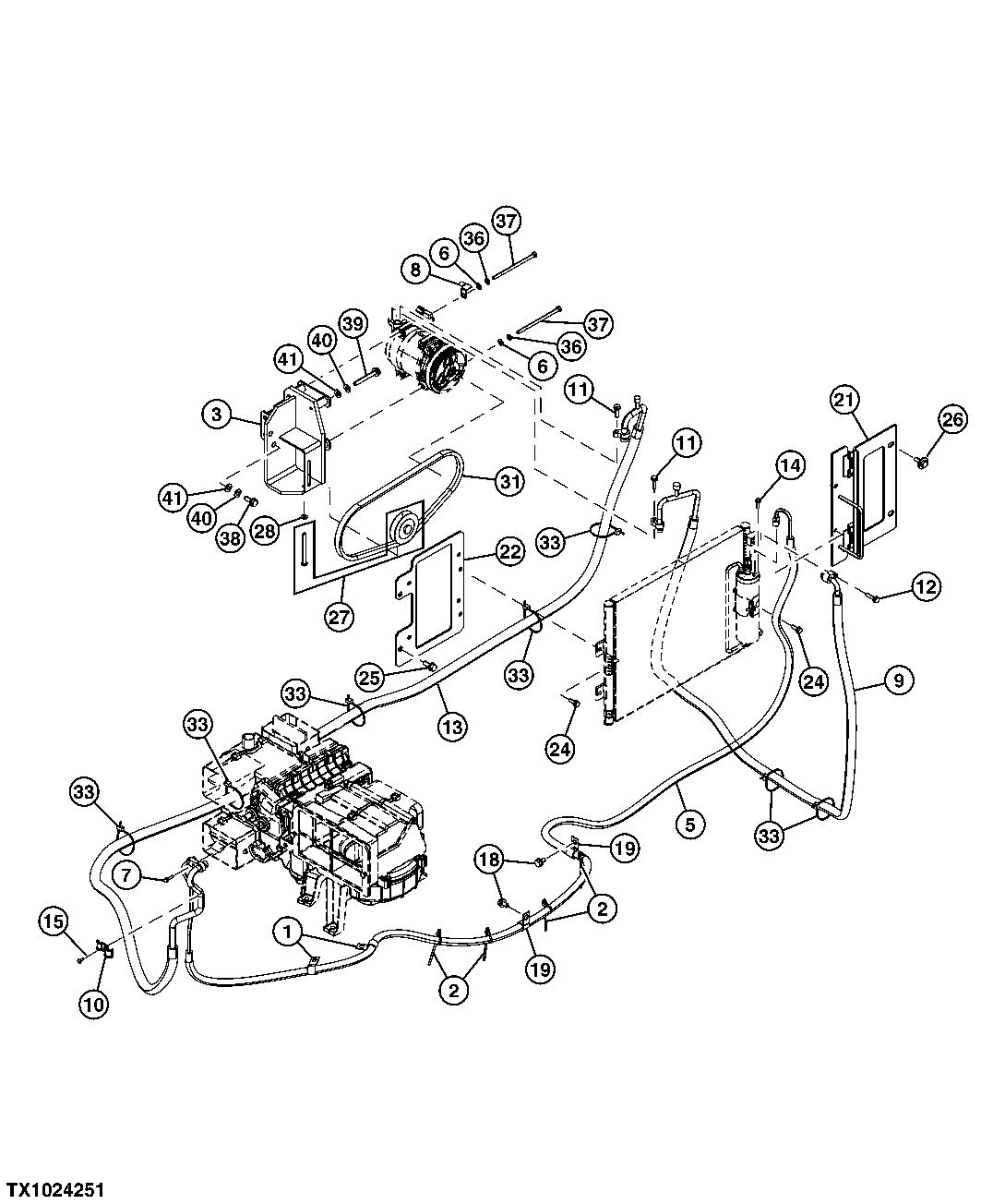 Air Conditioner Refrigerant Hose and Compressor Belt