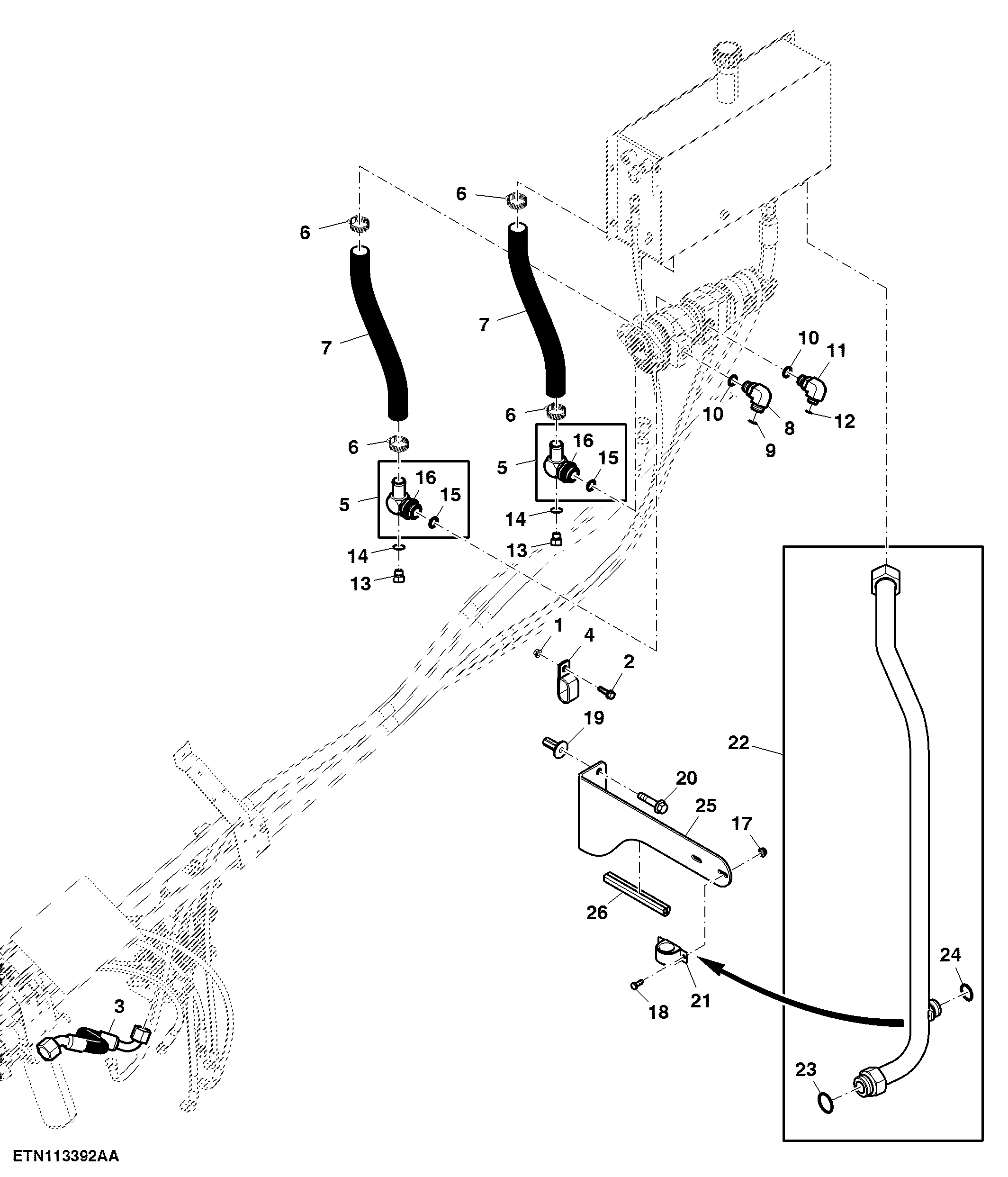 Main Hydraulic Suction and Return Hoses, ProDrive™