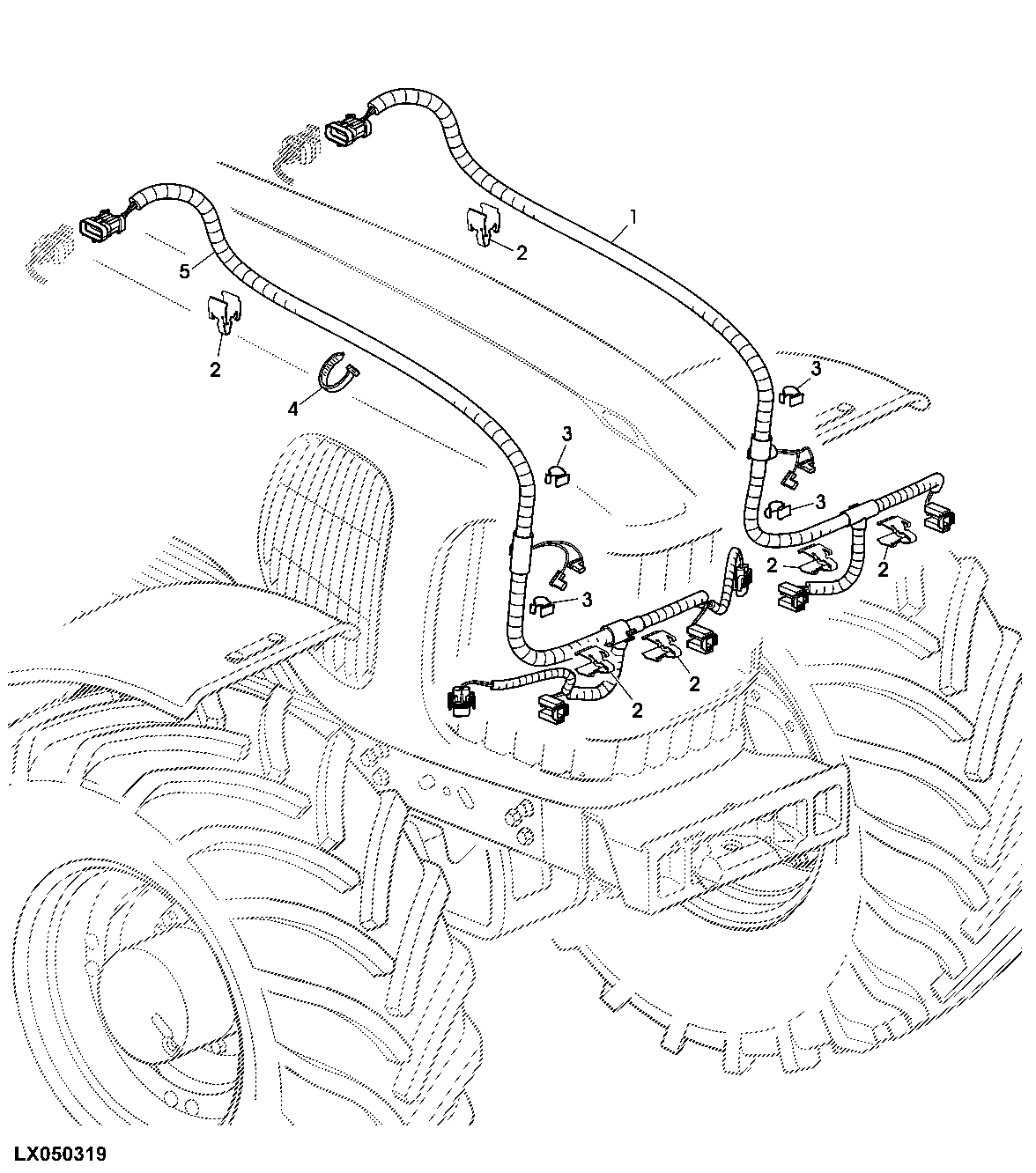 Wiring Harness, Headlights And Worklights (Front Grille)