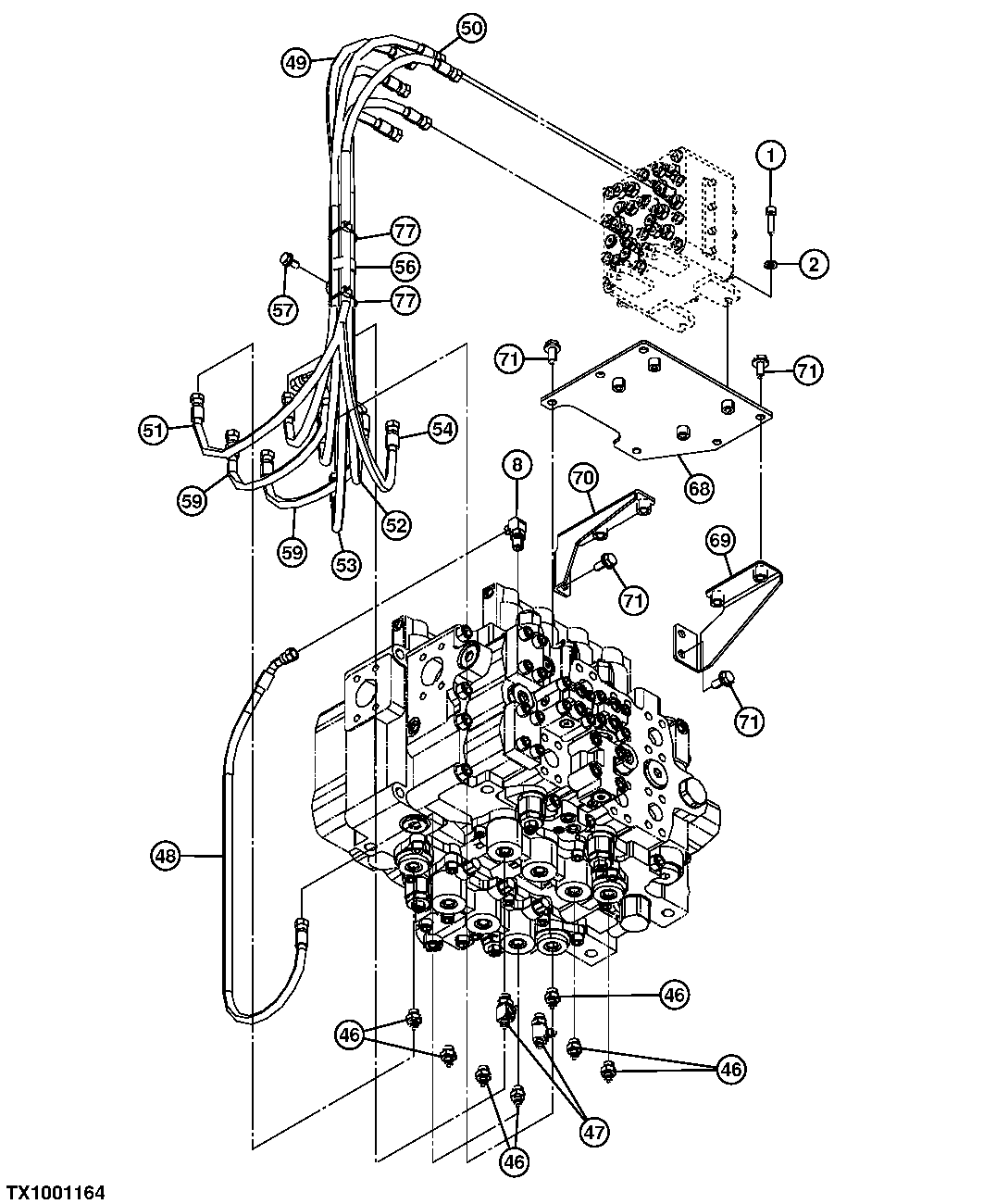 Pilot Lines (Control Valve Bottom To Pilot Signal Manifold)