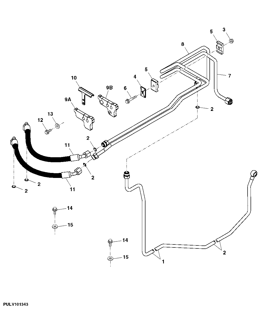HYDRAULIC OIL COOLER LINES (FIELD INSTALLATION KIT) (SYNCSHUTTLE™ TRANSMISSION)