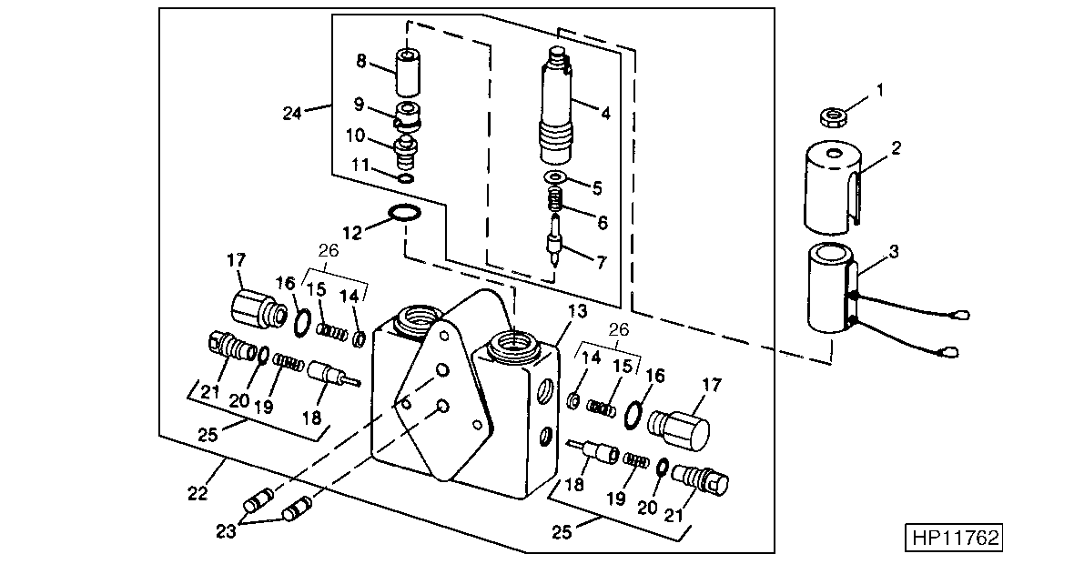 SOLENOID CONTROL VALVE FOR AUGER SWING SOLENOID CONTROL VALVE FOR REEL FORE/AFT