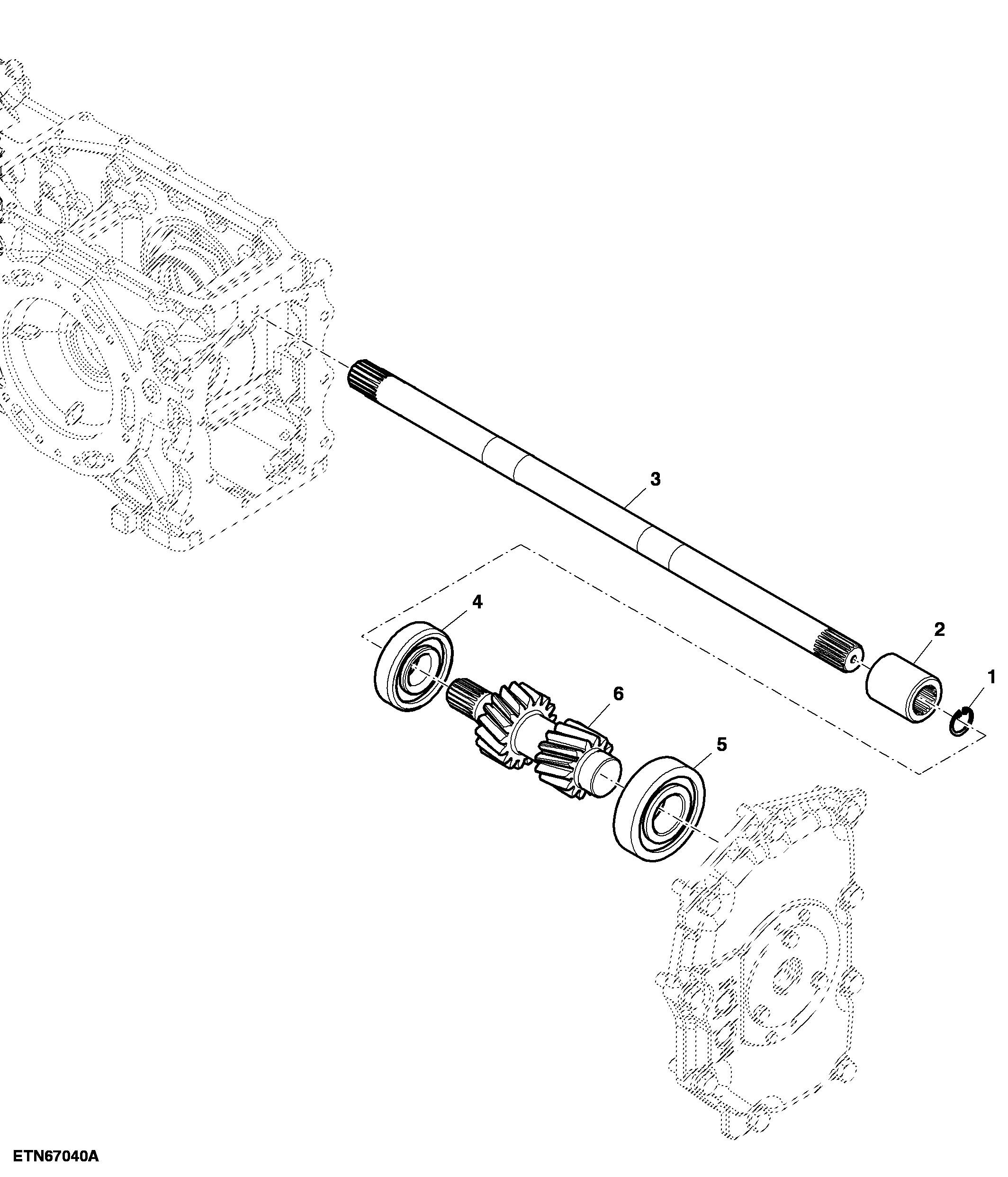 PTO Input Shaft, Single Clutch, Dual PTO