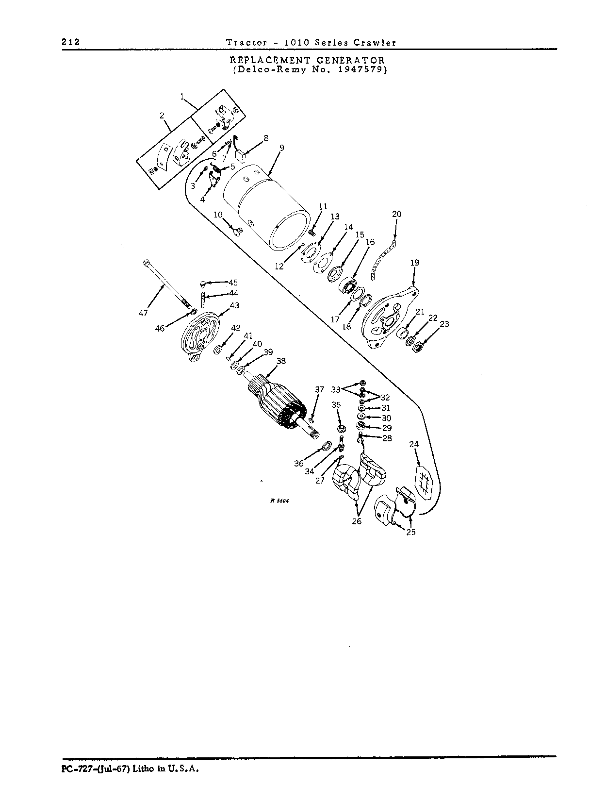 Generator mounting parts (Continued)