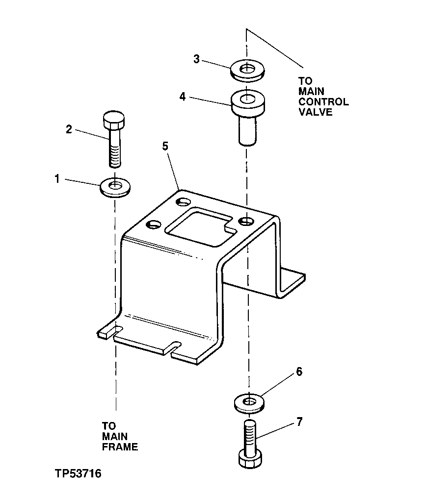 MAIN HYDRAULIC CONTROL VALVE MOUNTING (556936 - )
