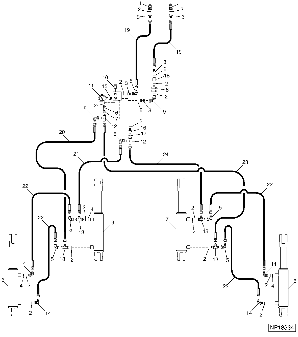Coulter Gang Down Pressure Control Hydraulics, 12-Row (2001 - )